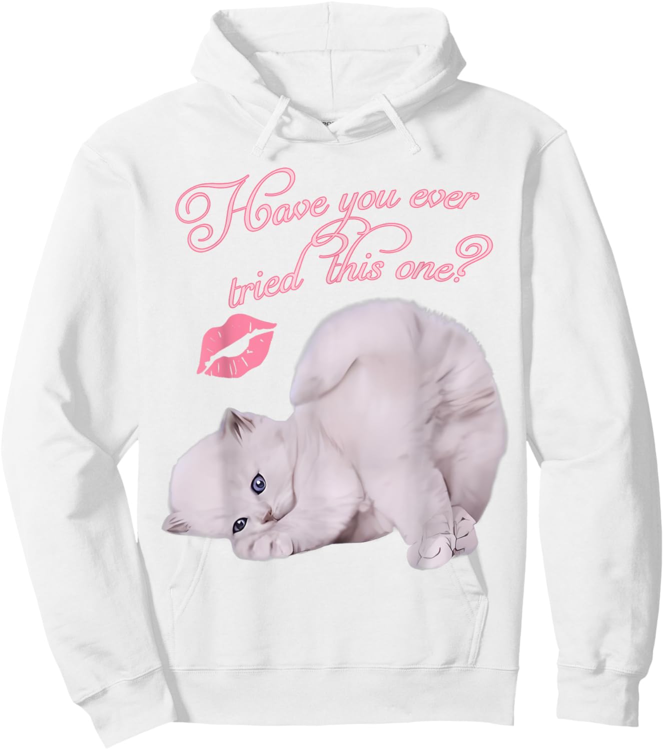 Carpenter Funny Espresso Sweet Adult Cute Cat Kitten Graphic White Small Modern Graphic Cartoon Classic Fit Imported Polyester 100% Machine Wash Spring Summer Short Sleeve Hoodie - Hoodie | White