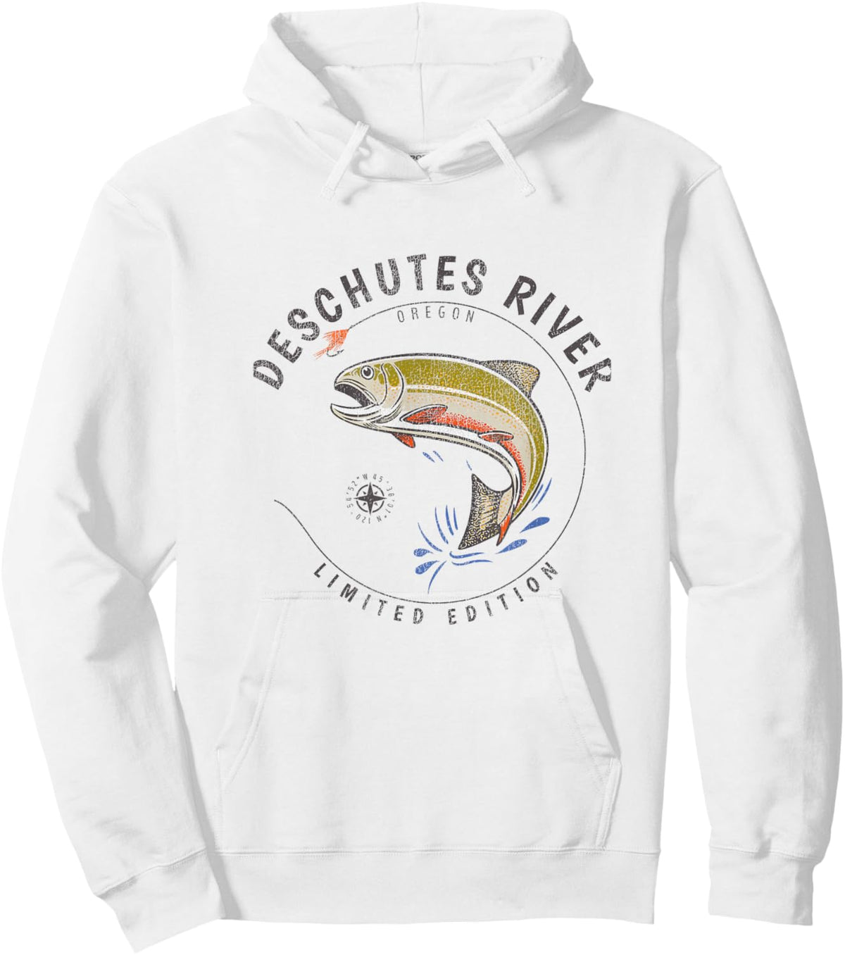 Deschutes River Oregon Fly Fishing Souvenir Deschutes River Hoodie - Hoodie | White