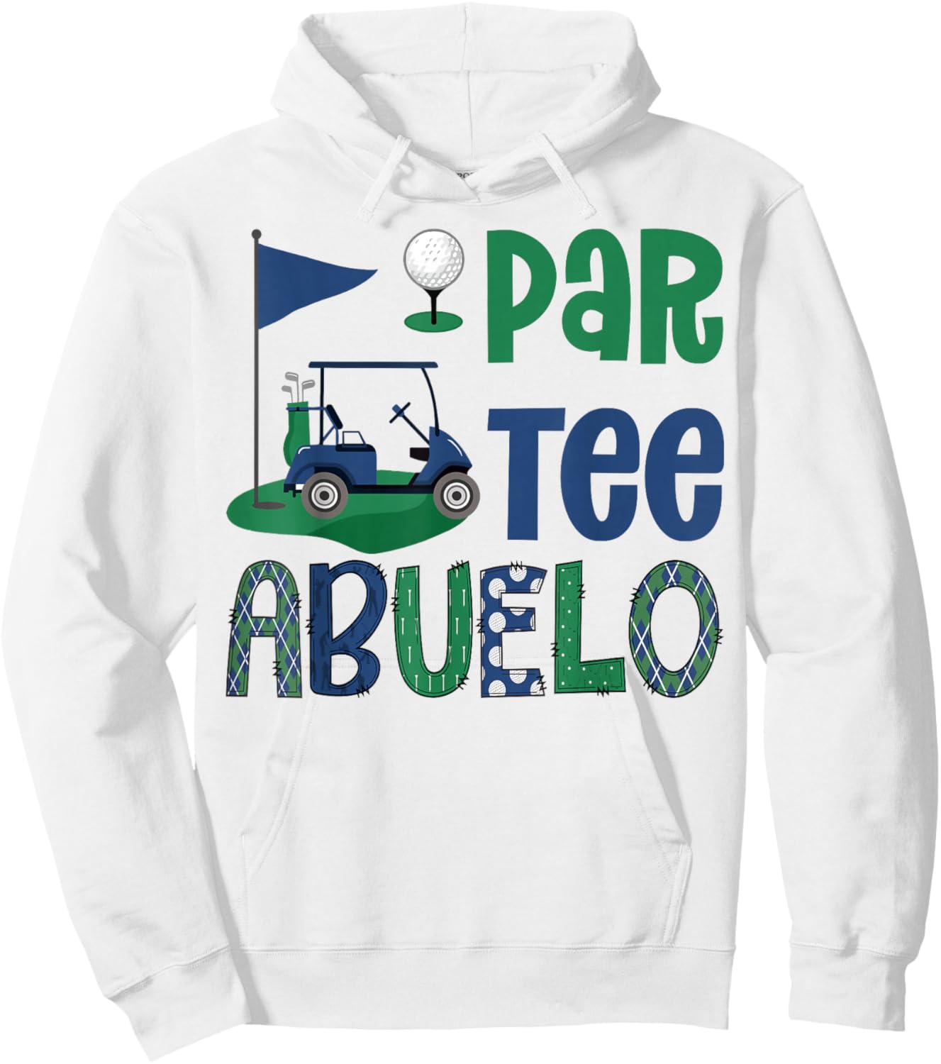 Par- Abuelo Golf Lover Birthday Party Family Matching Hoodie - Hoodie | White