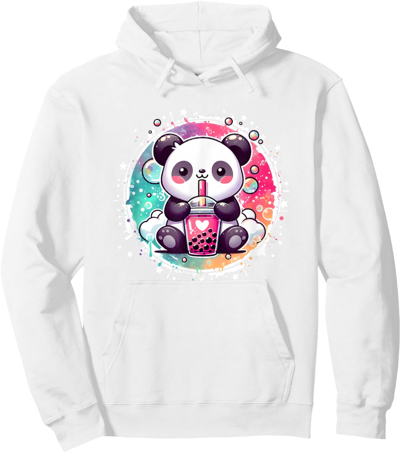 Cute Kawaii Panda Drinks Boba Bubble Tea Kawaii Aesthetic Hoodie - Hoodie | White