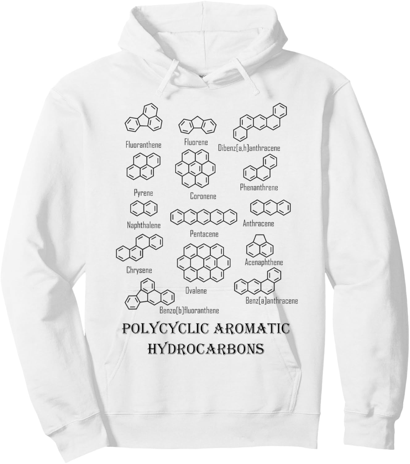 Polycyclic Aromatic Hydrocarbons PAH Hoodie - Hoodie | White