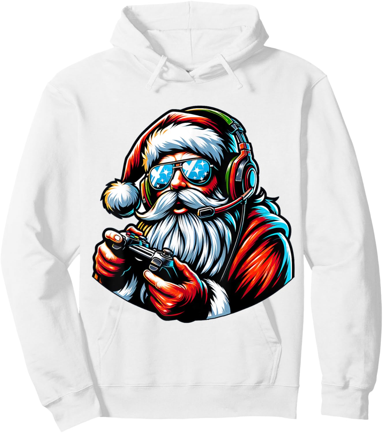 Christmas Gamer Boys Video Game Santa Xmas Hoodie - Hoodie | White
