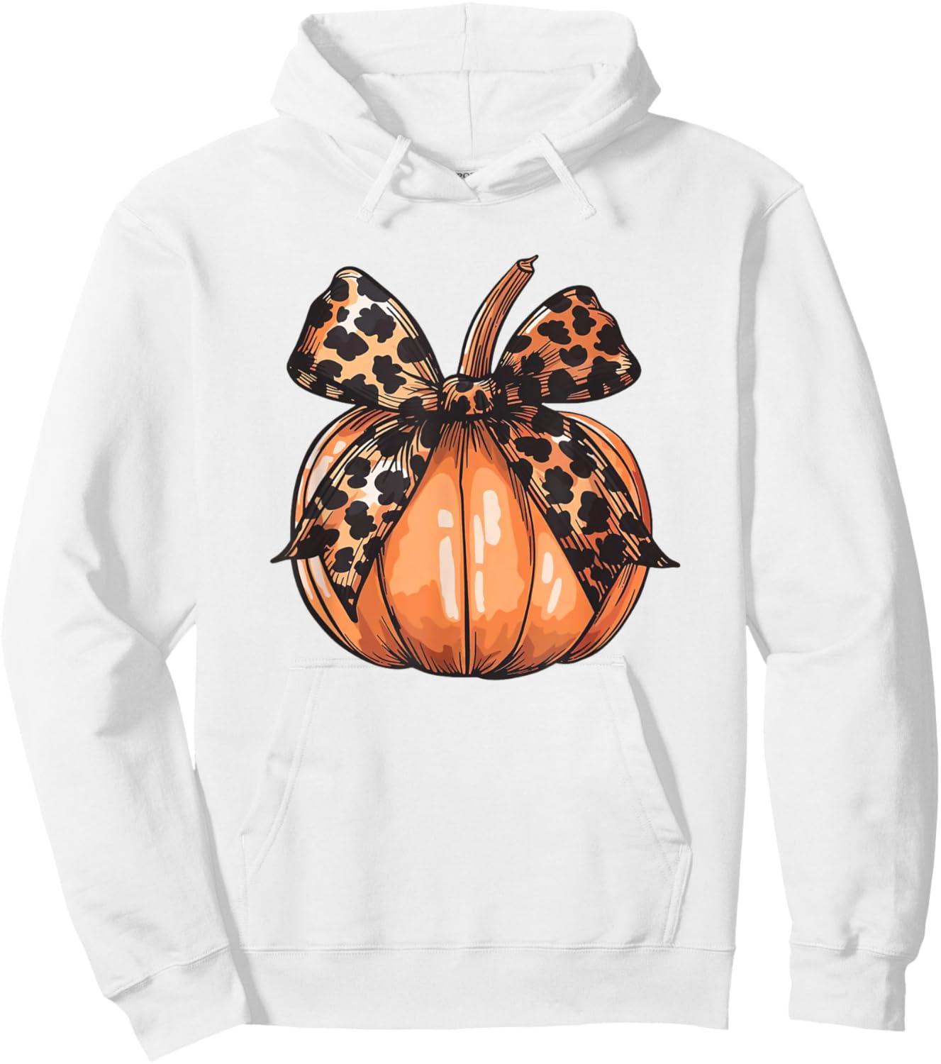 Pumpkin Graphic Vintage Thanksgiving Fall Women Autumn Hoodie - Hoodie | White