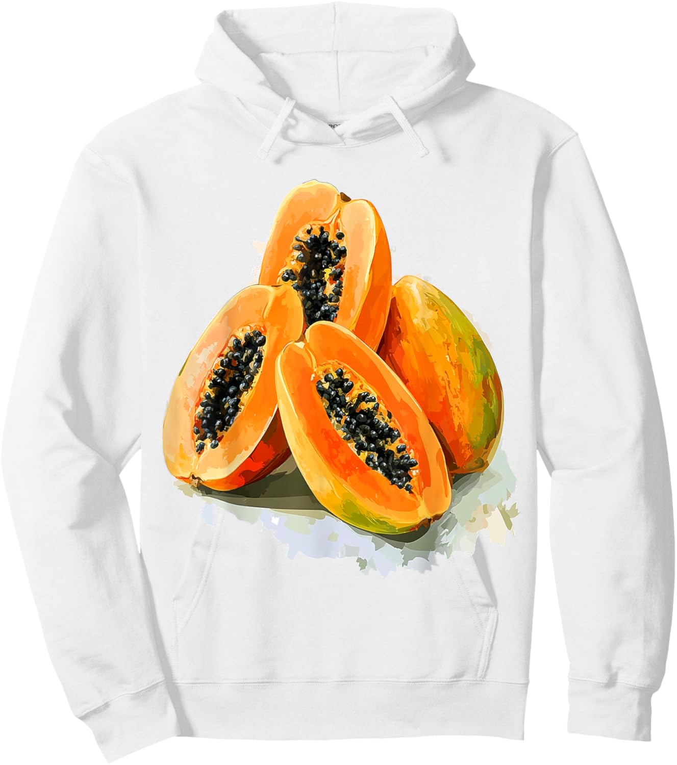 Papaya Fruit Motif Colorful Art Papaya Hoodie - Hoodie | White