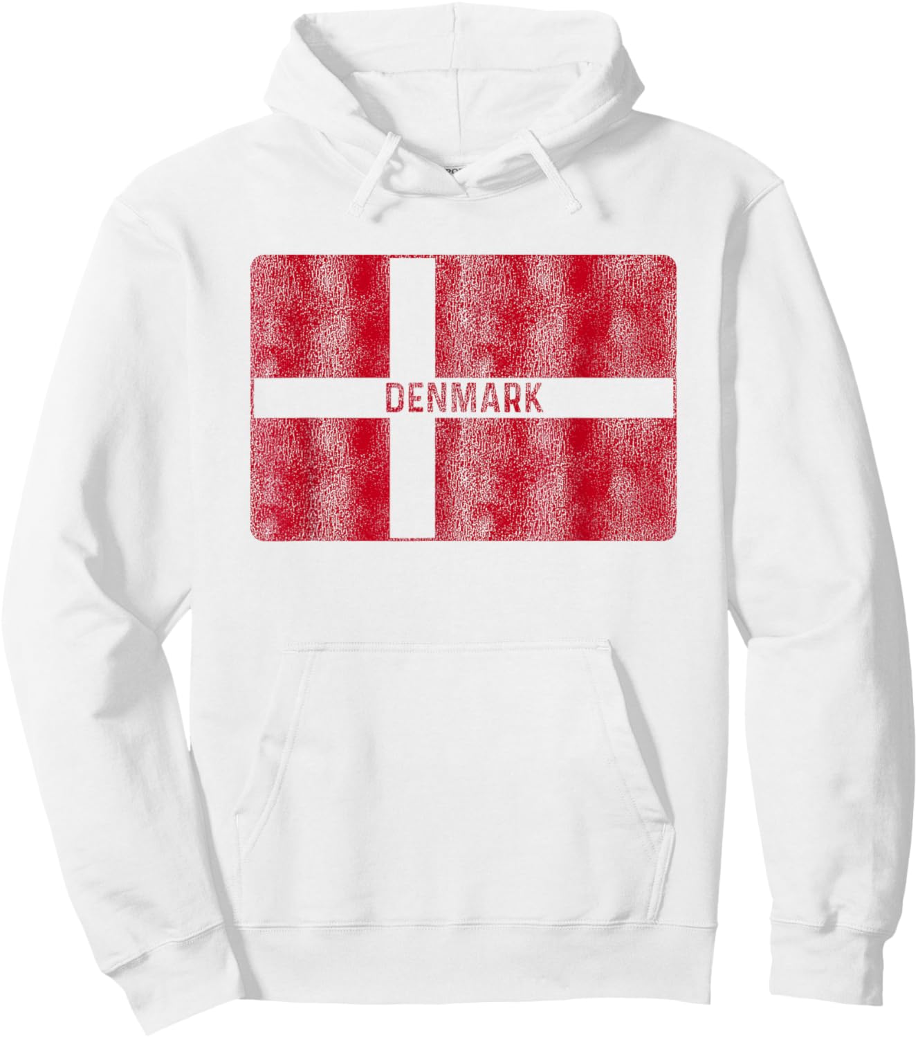Vintage Denmark Flag Danish Souvenir Women and Kids Hoodie - Hoodie | White