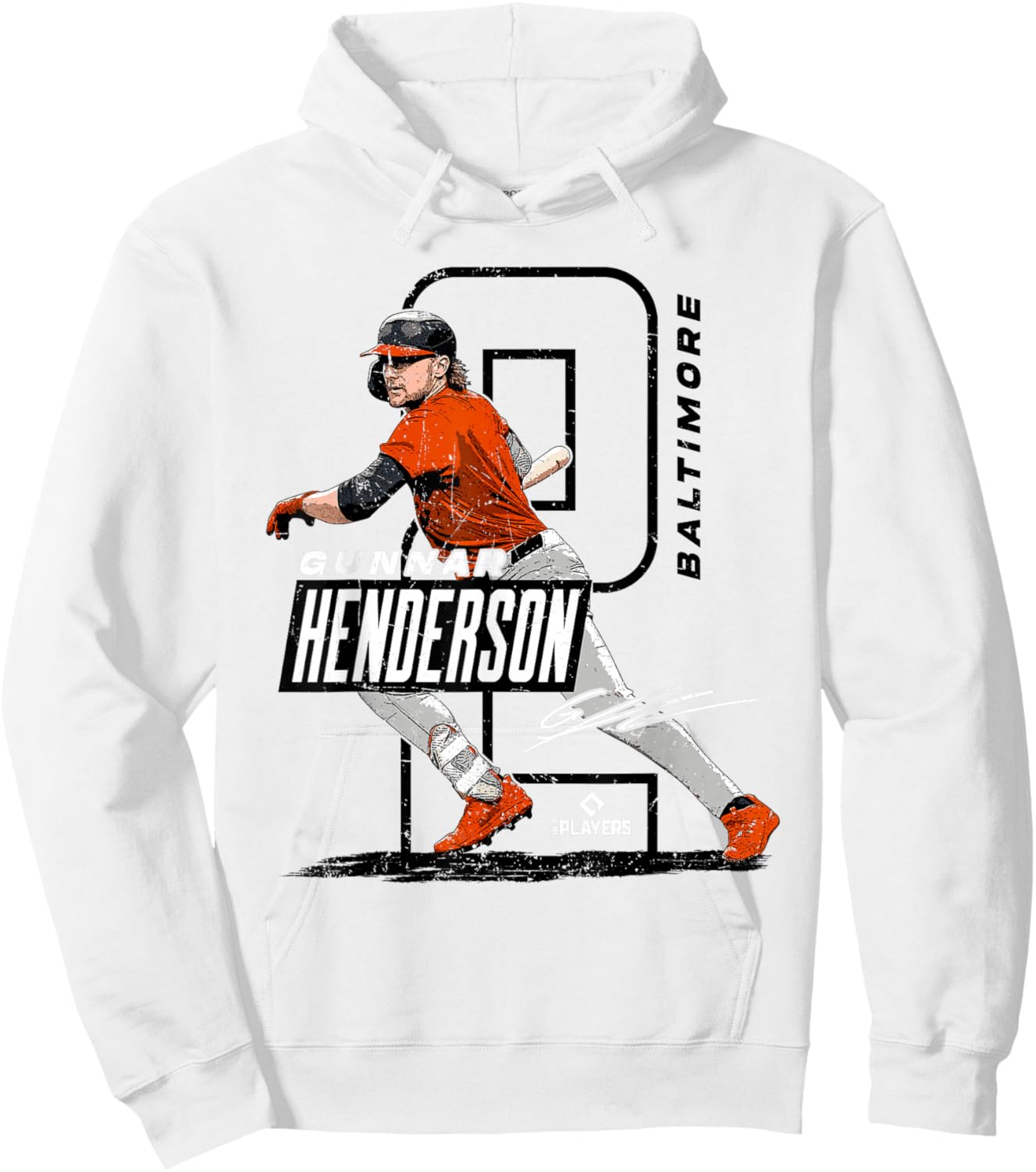 License Champs | Gunnar Henderson Baltimore MLBPA - Orange, Small Hoodie - Hoodie | White