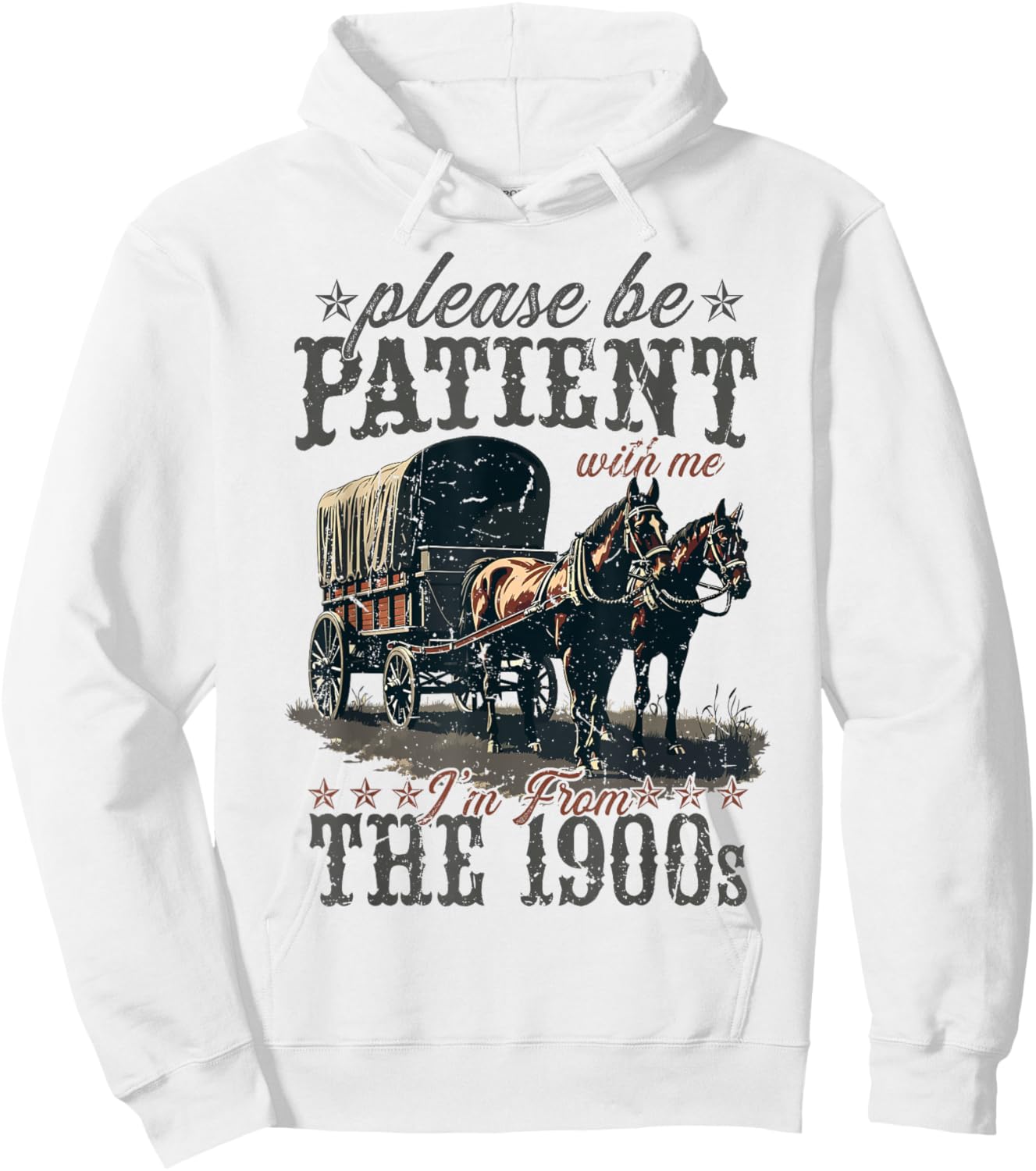 Please Be Patient With Me I'm From The 1900s Vintage Funny Hoodie - Hoodie | White