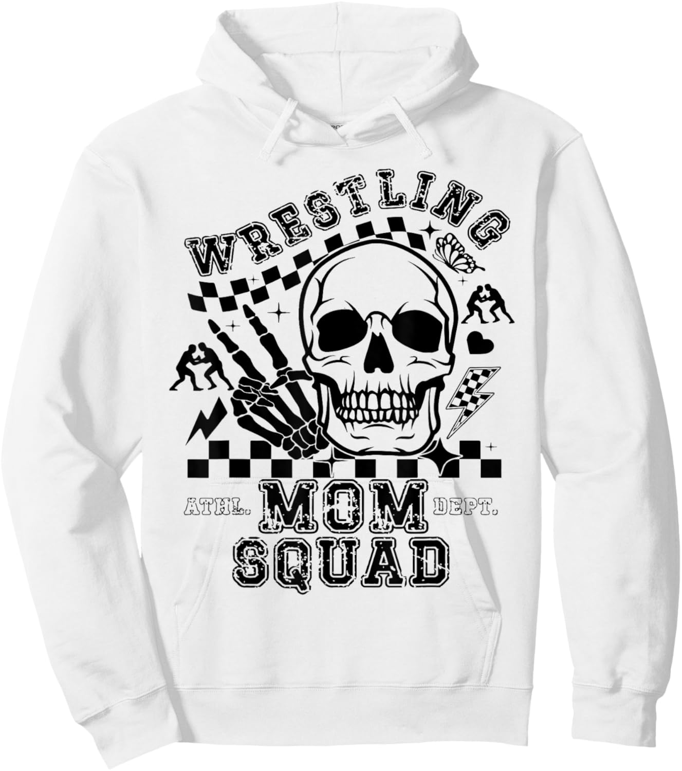Wrestling Mom Squad Hoodie - Hoodie | White