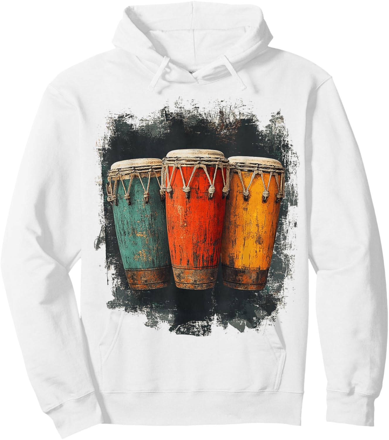 Congas Music Instrument Graphic Art Congas Hoodie - Hoodie | White