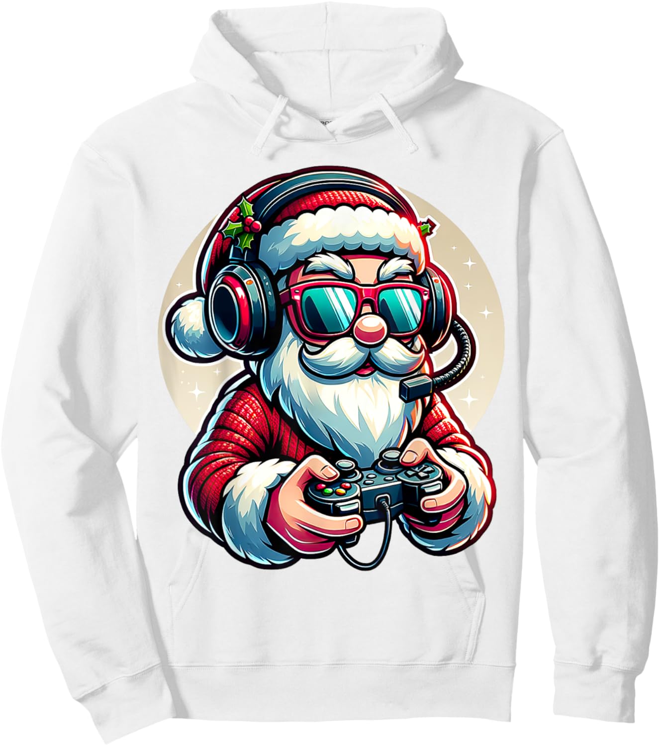 Christmas Gamer Boys Video Game Santa Xmas Hoodie - Hoodie | White