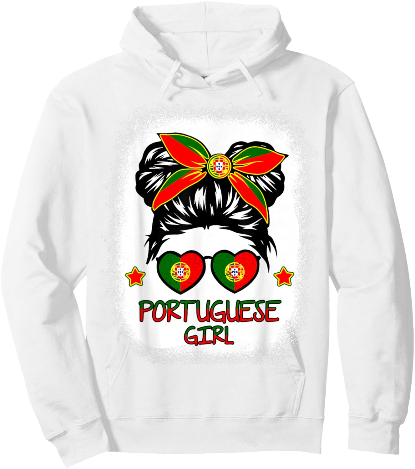 Girls Portugal Toddler Kids Women Pride Portuguese Flag Hoodie - Hoodie | White