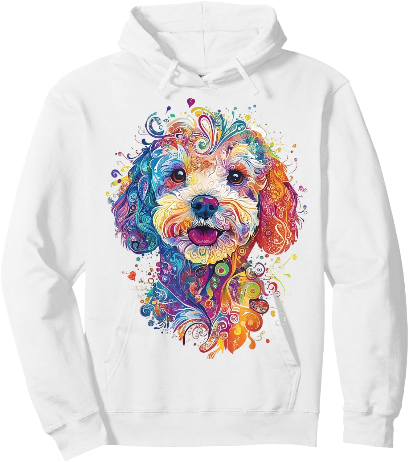 Maltipoo Dog Graphic Pet Art Mandala Maltipoo Hoodie - Hoodie | White