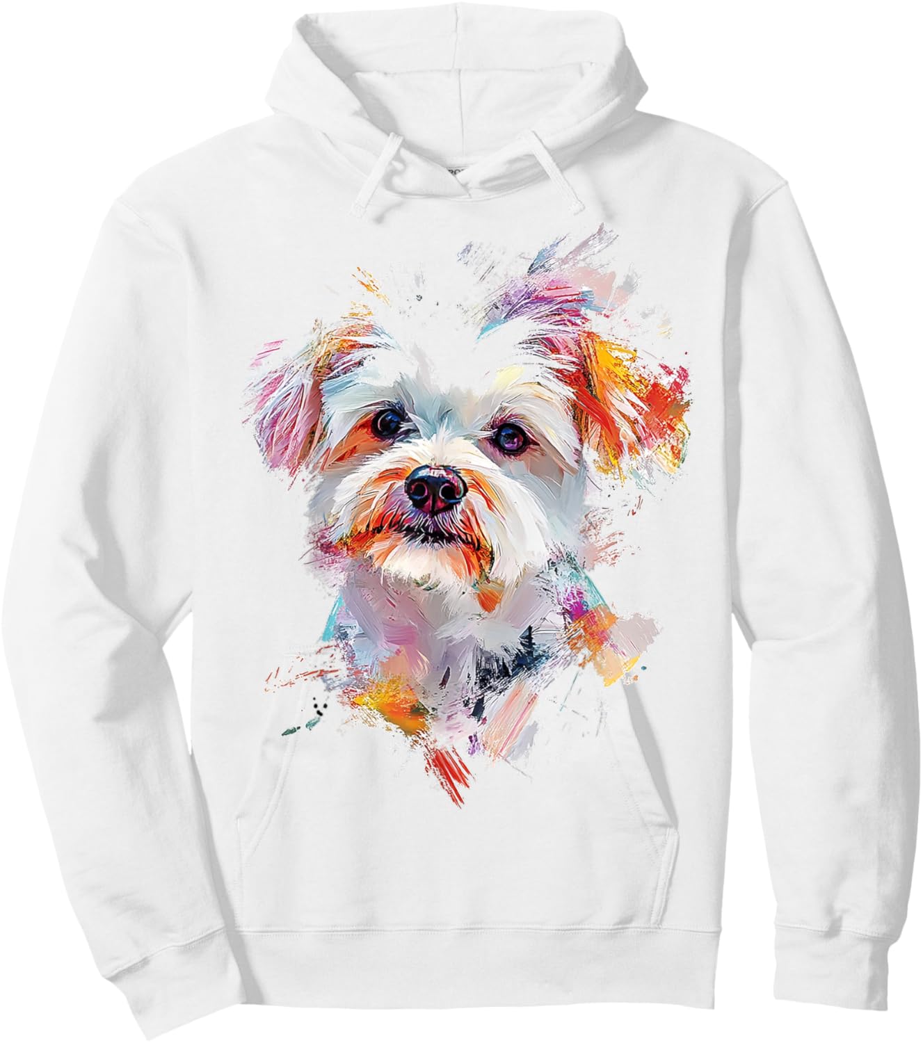 Maltese Dog Graphic Pet Artwork Maltese Hoodie - Hoodie | White