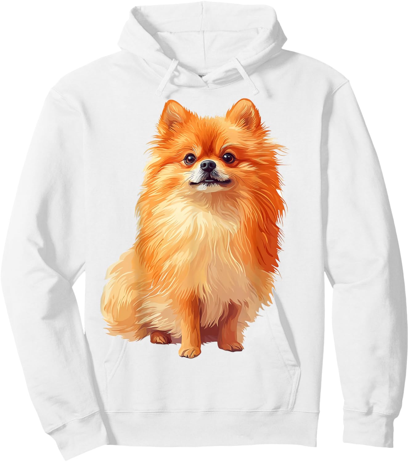 Pomeranian Dog Motif Pet Artwork Pomeranian Women Kids Hoodie - Hoodie | White