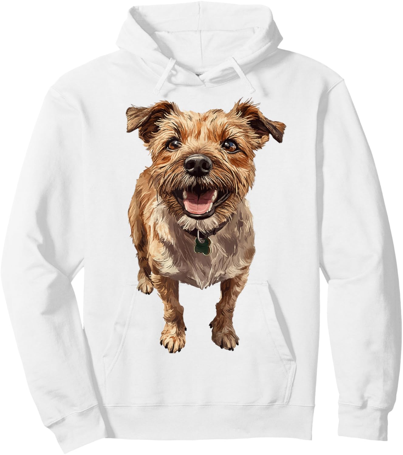 Border Terrier Dog Graphic Pet Illustration Border Terrier Women Kids Hoodie - Hoodie | White