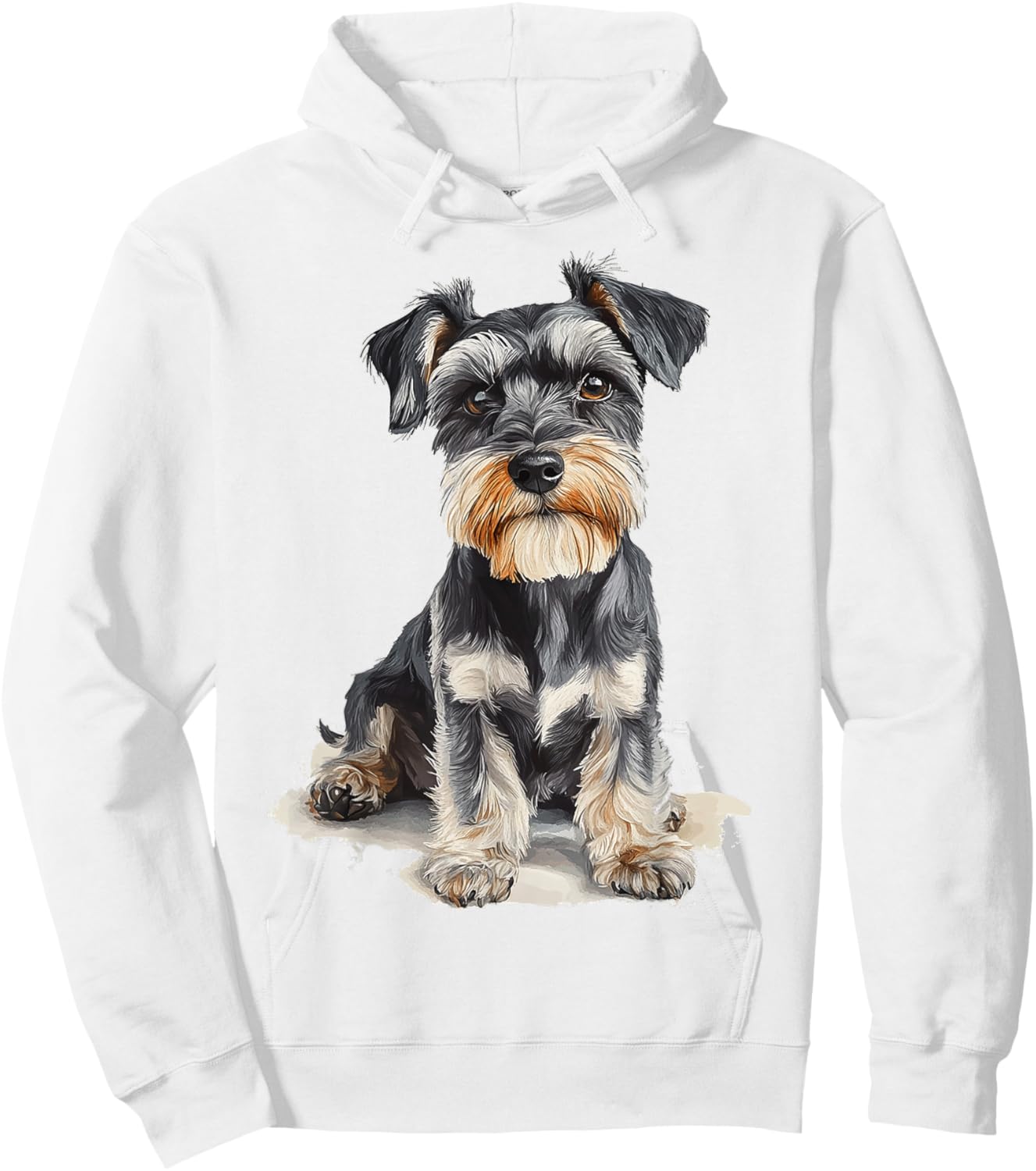 Miniature Schnauzer Dog Motif Pet Miniature Schnauzer Men Women Kids Hoodie - Hoodie | White