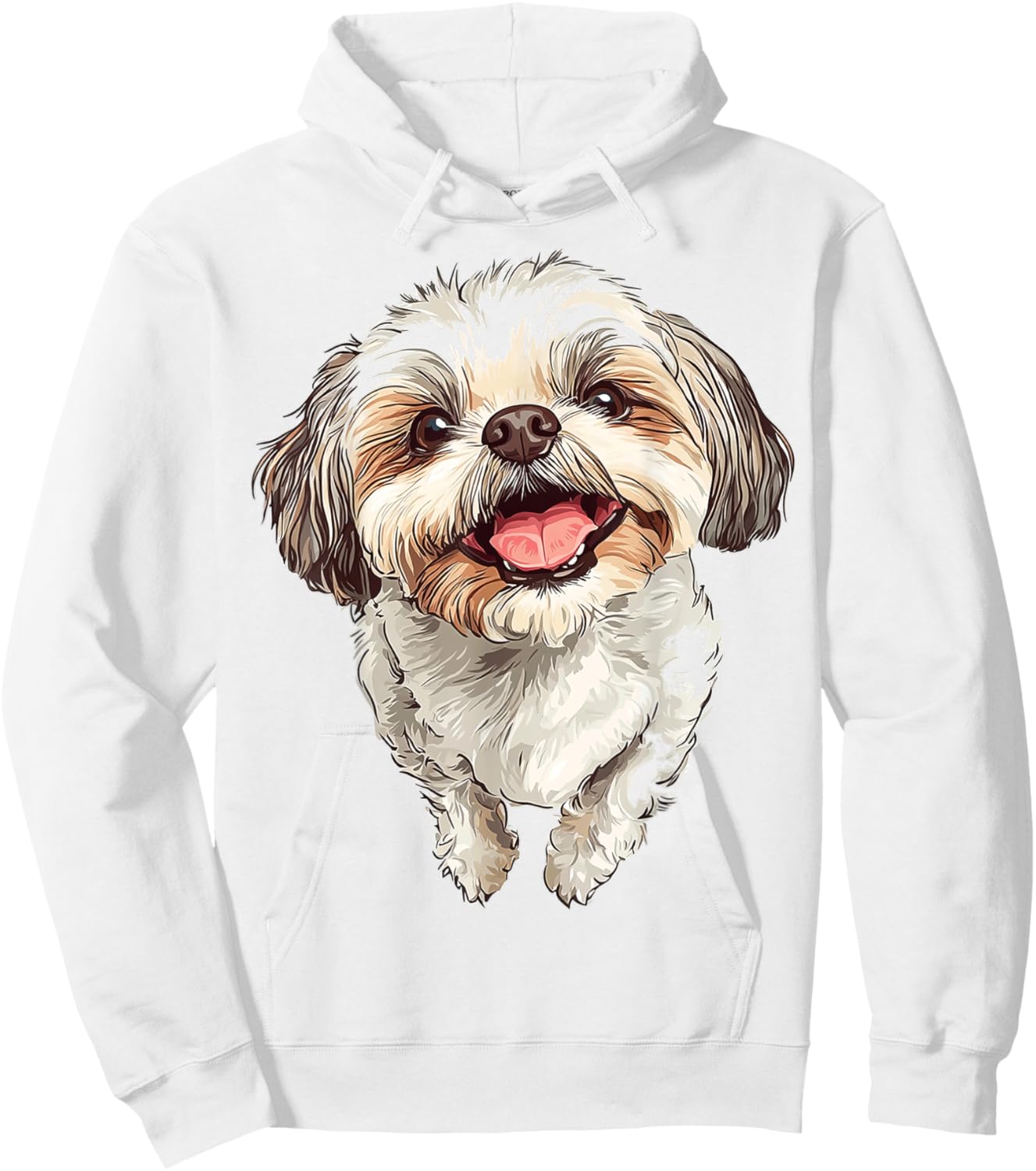 Shih Tzu Dog Graphic Pet Artwork Shih Tzu Men Women Kids Hoodie - Hoodie | White