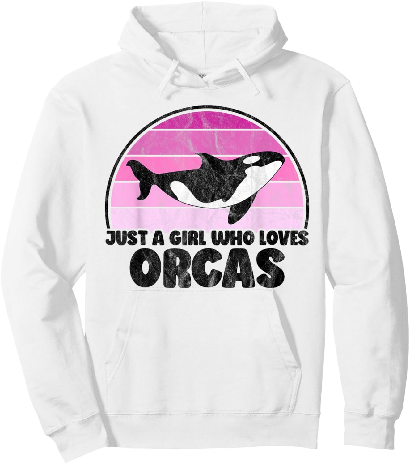 Just A Girl Who Loves Orcas - Orca Whale Retro Women Hoodie - Hoodie | White