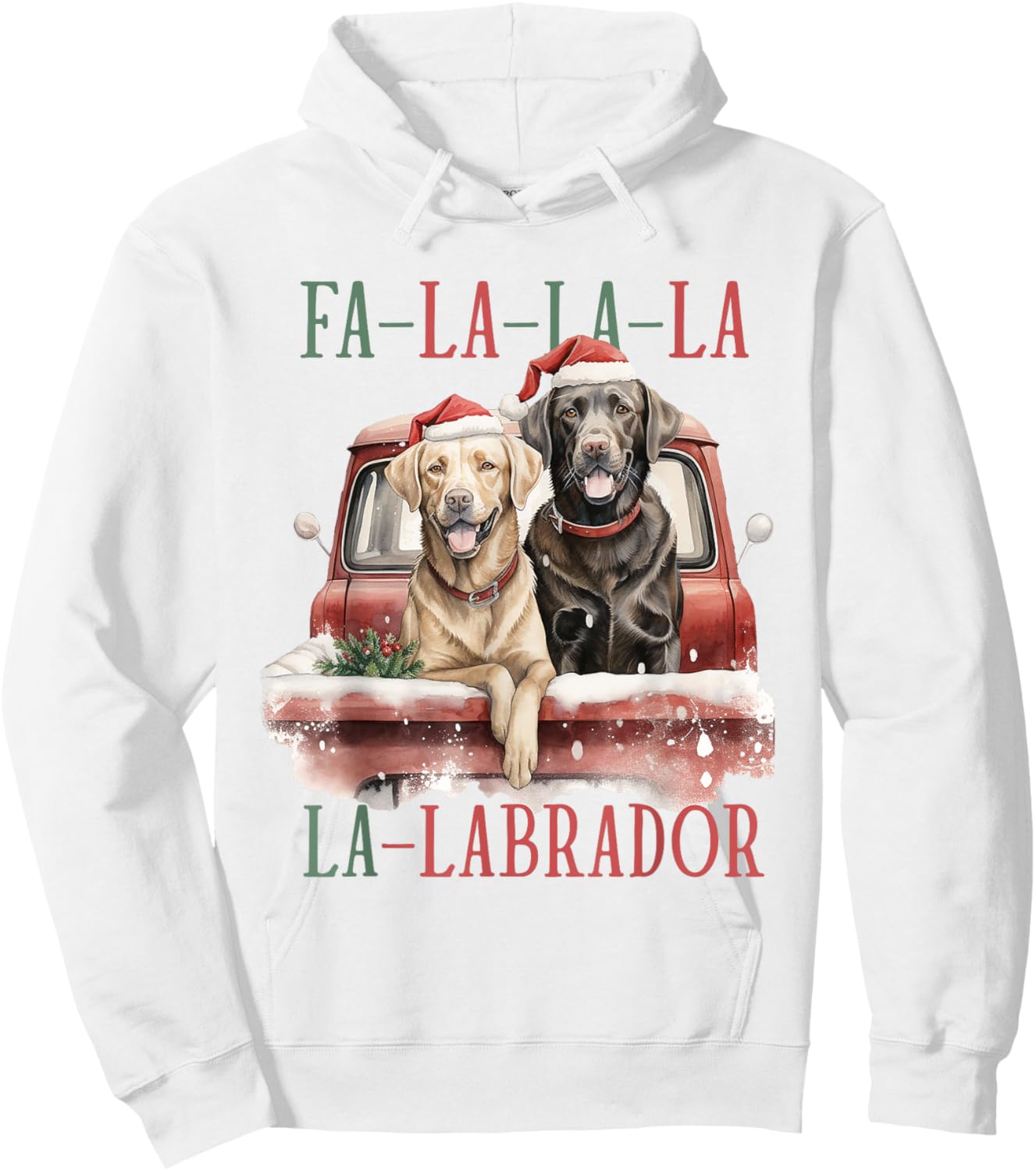 Labrador Dog Lover Christmas Xmas Hoodie - Hoodie | White