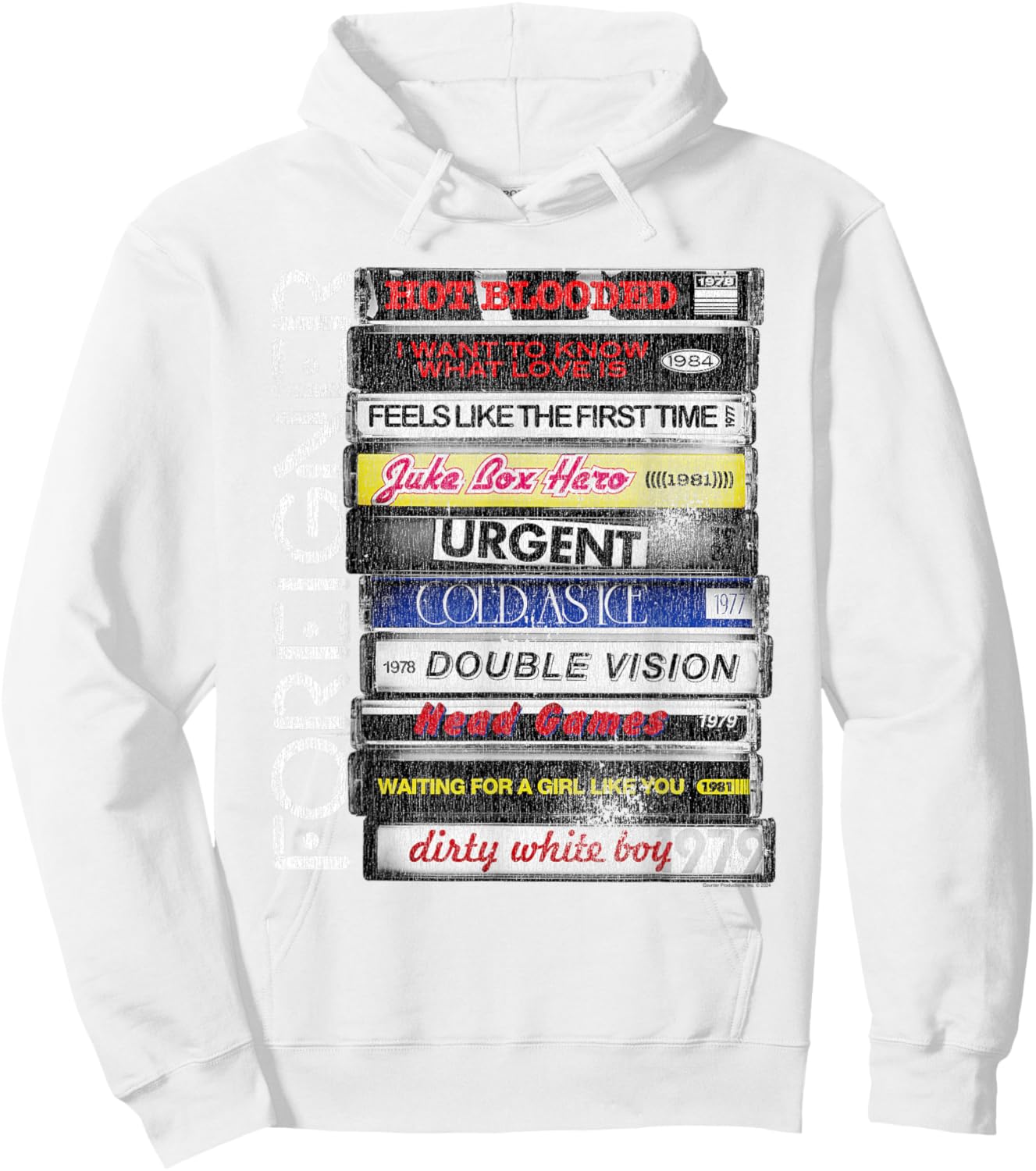 Foreigner Classic Hit Songs 80s Rock Band Hoodie - Hoodie | White