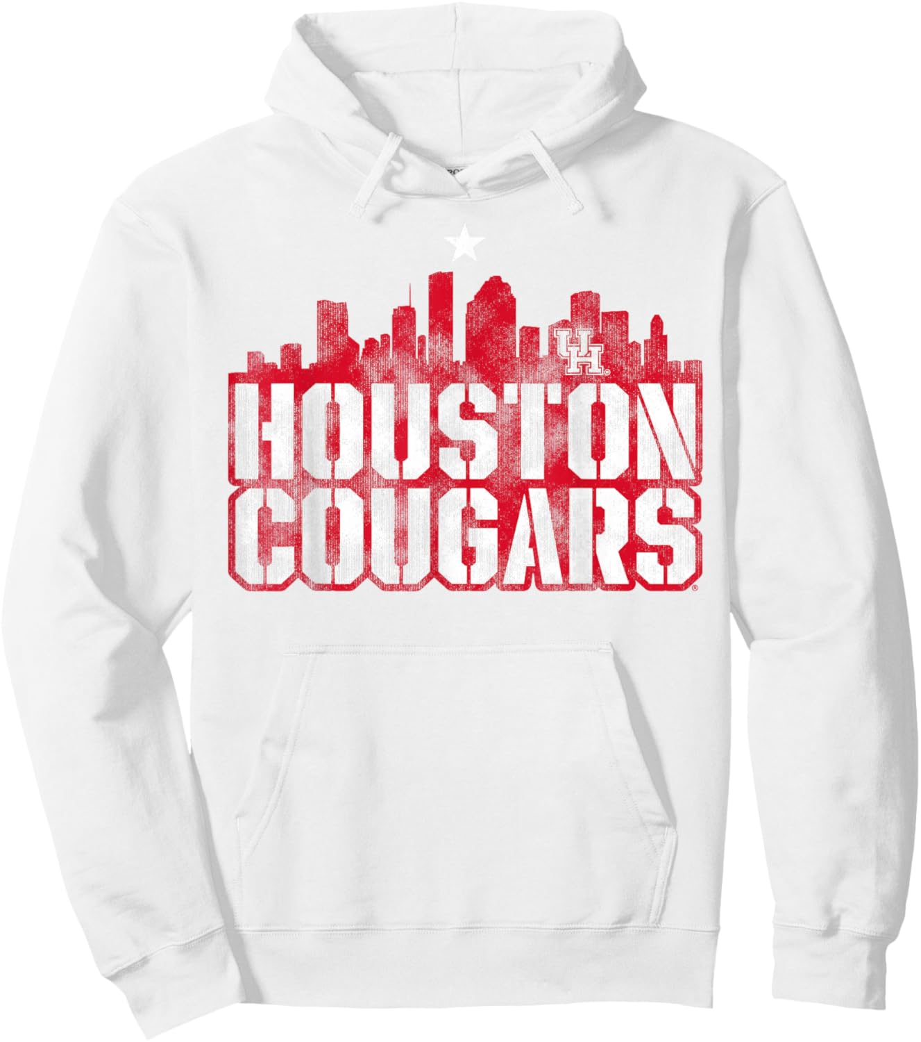 University of Houston | Houston Blue Collection Stencil Sky Hoodie - Hoodie | White