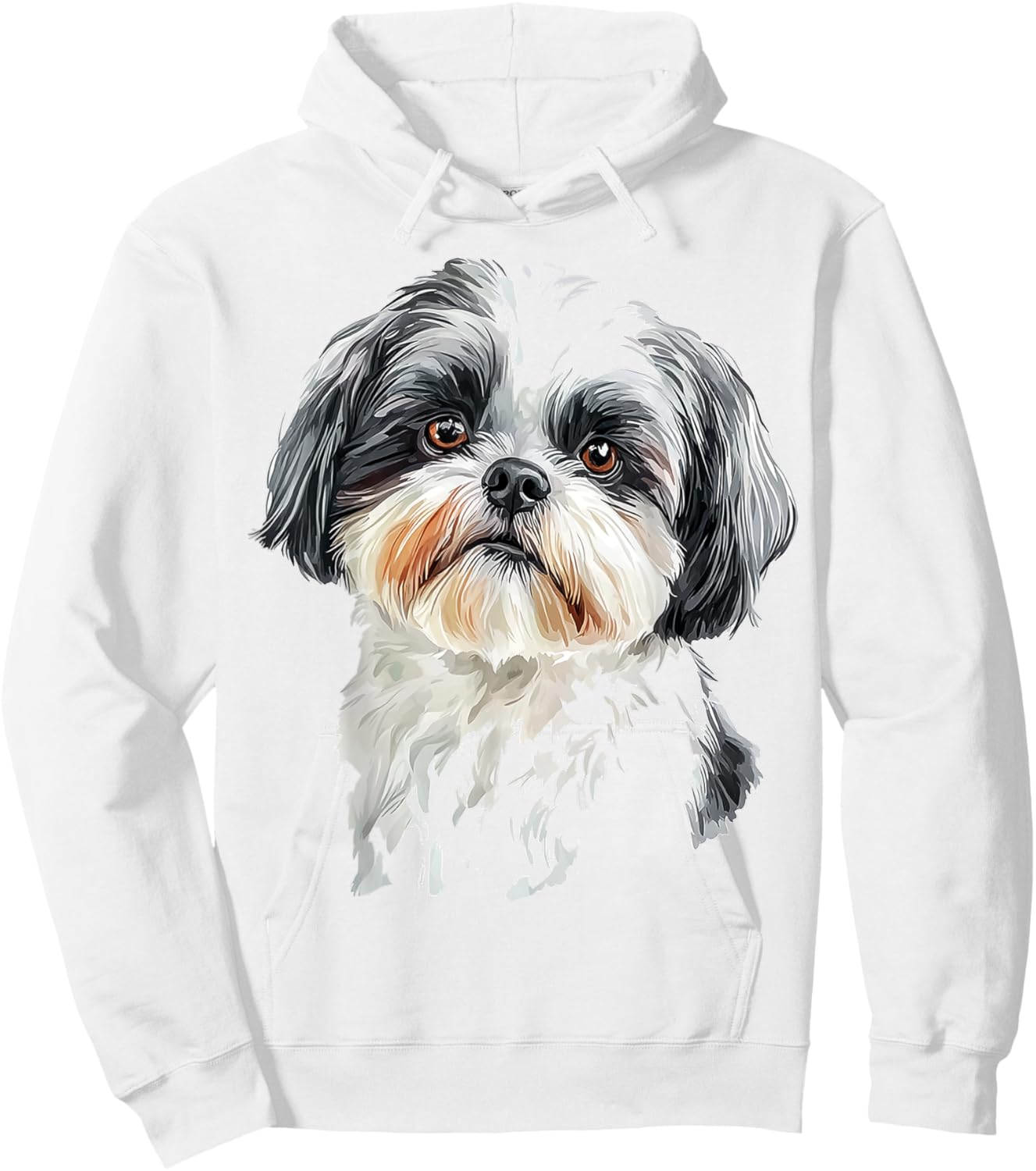 Shih Tzu Dog Motif Pet Art Shih Tzu Hoodie - Hoodie | White