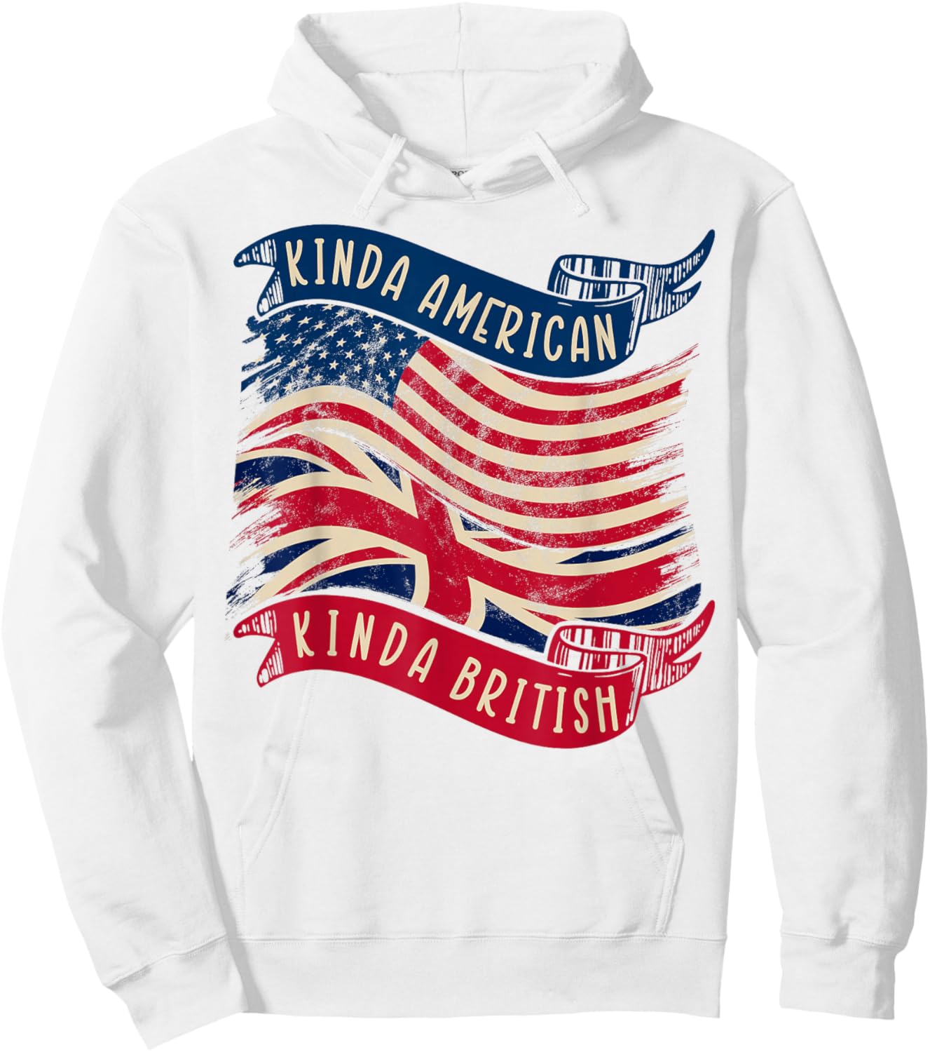 Kinda American Kinda British Heritage Citizenship Hoodie - Hoodie | White