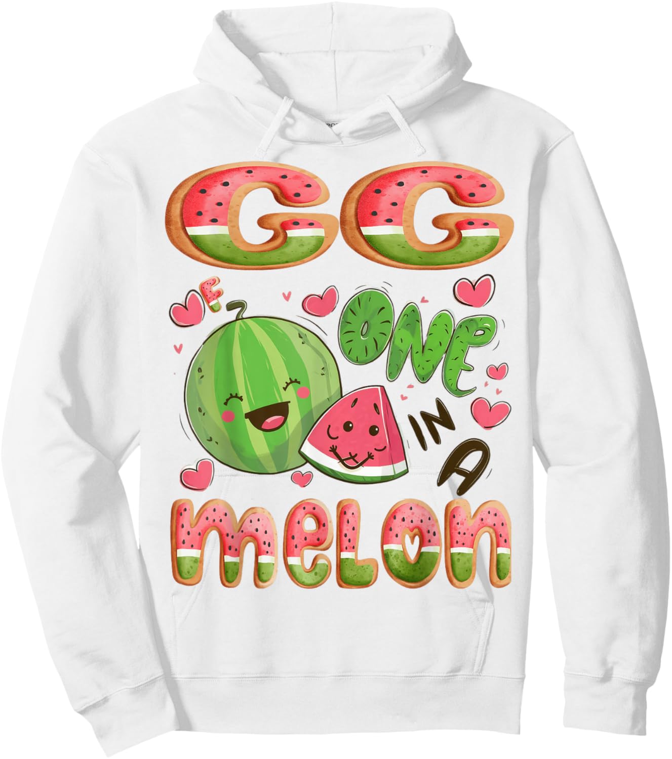 GG Of One In A Melon 1St Birthday Watermelon Bday Party Hoodie - Hoodie | White