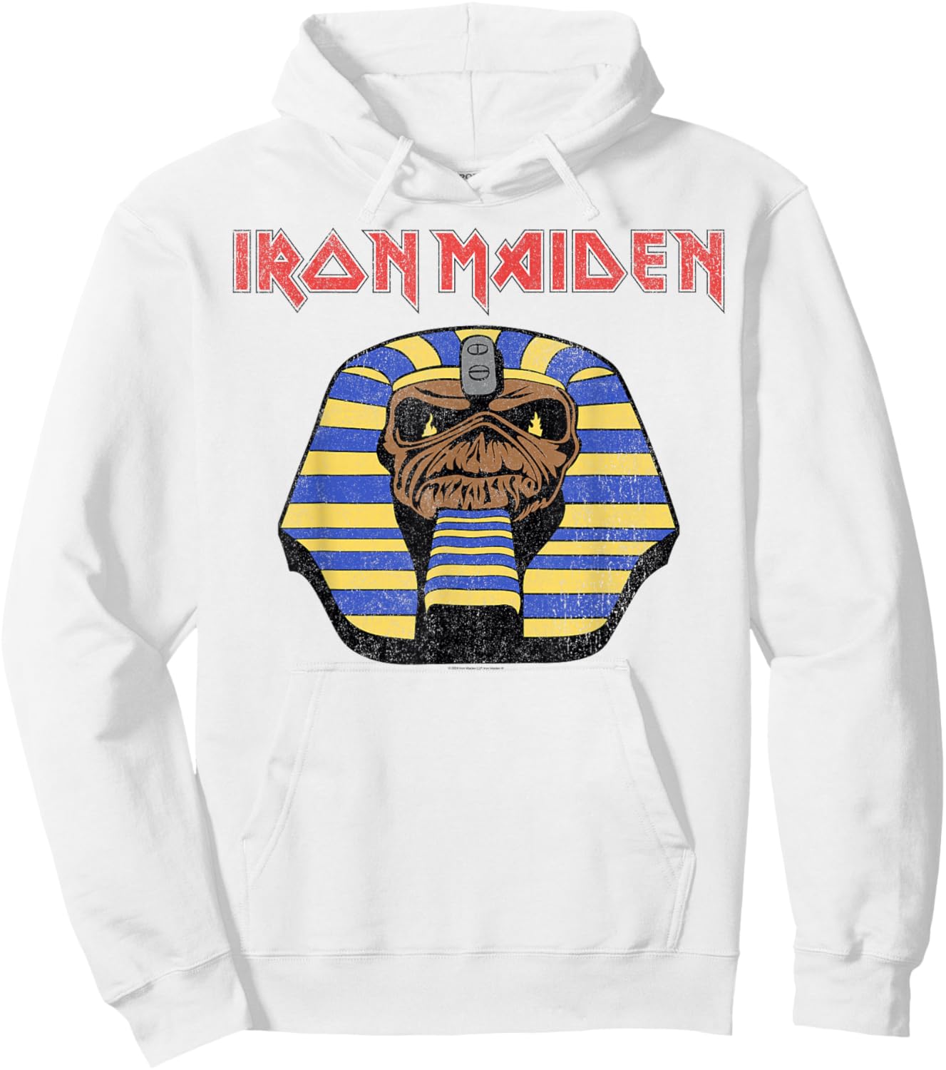Iron Maiden - Pharaoh Graphic Head White Hoodie - Hoodie | White