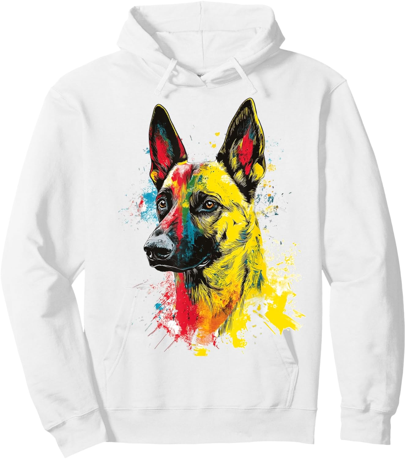 Belgian Malinois Dog Graphic Pet Art Belgian Malinois Women Kids Hoodie - Hoodie | White