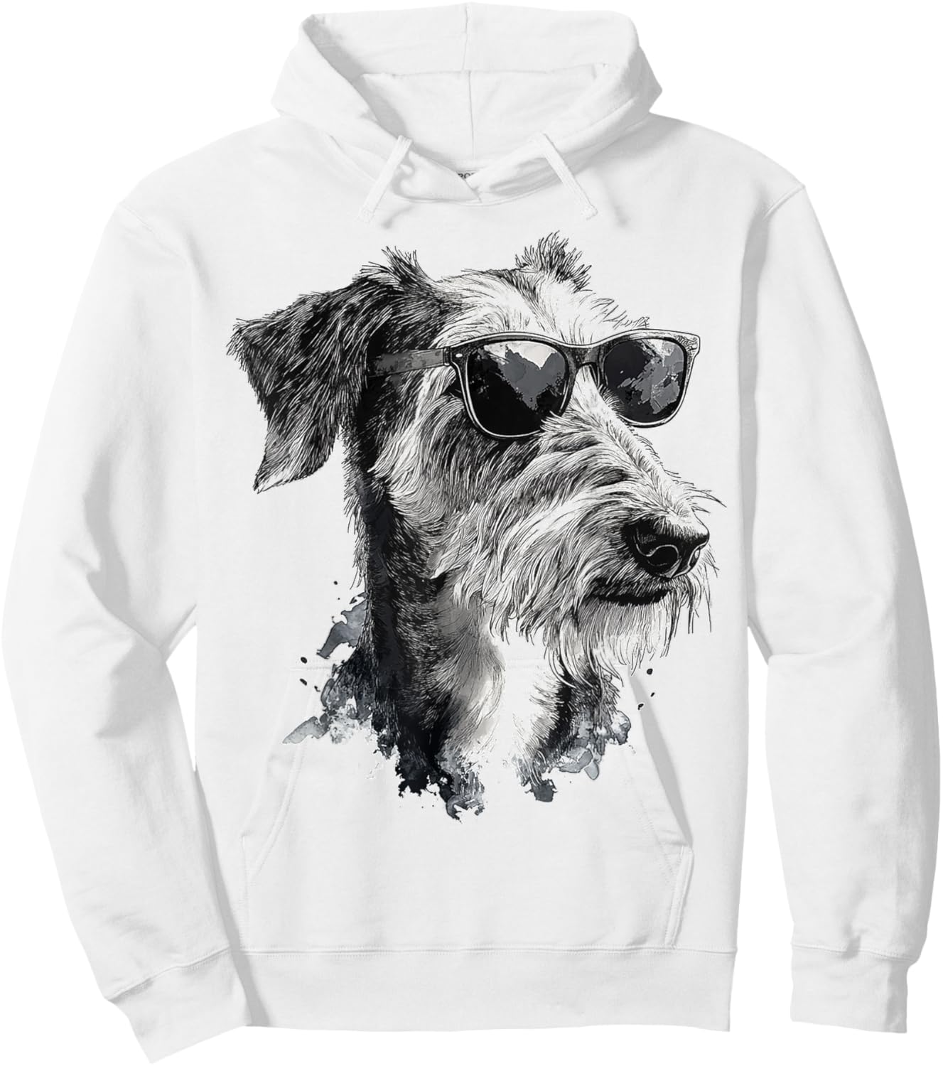 Irish Wolfhound Dog Pet Artwork Sunglasses Irish Wolfhound Women Kids Hoodie - Hoodie | White