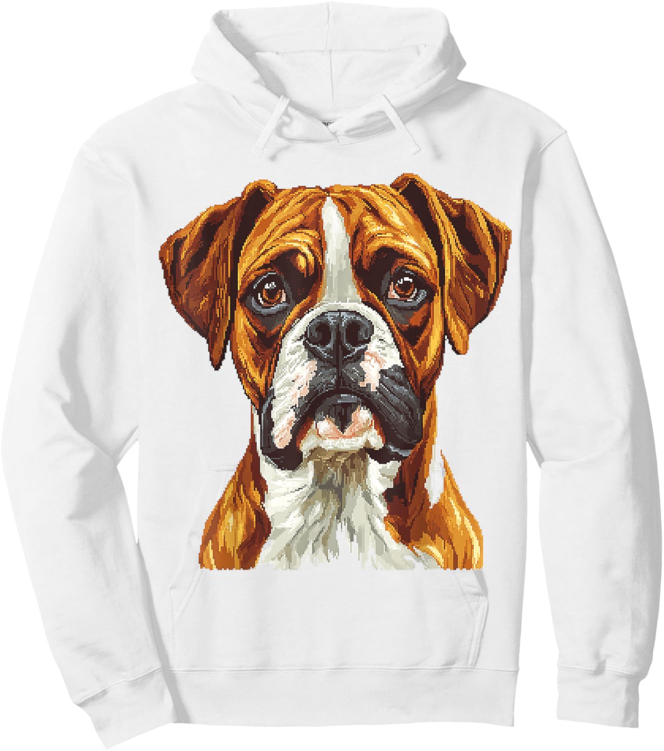 Boxer Dog Motif Pet Art Boxer Hoodie - Hoodie | White