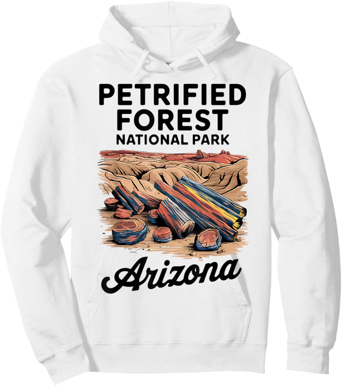 Explore the Beauty of Petrified Forest National Park Arizona Hoodie - Hoodie | White