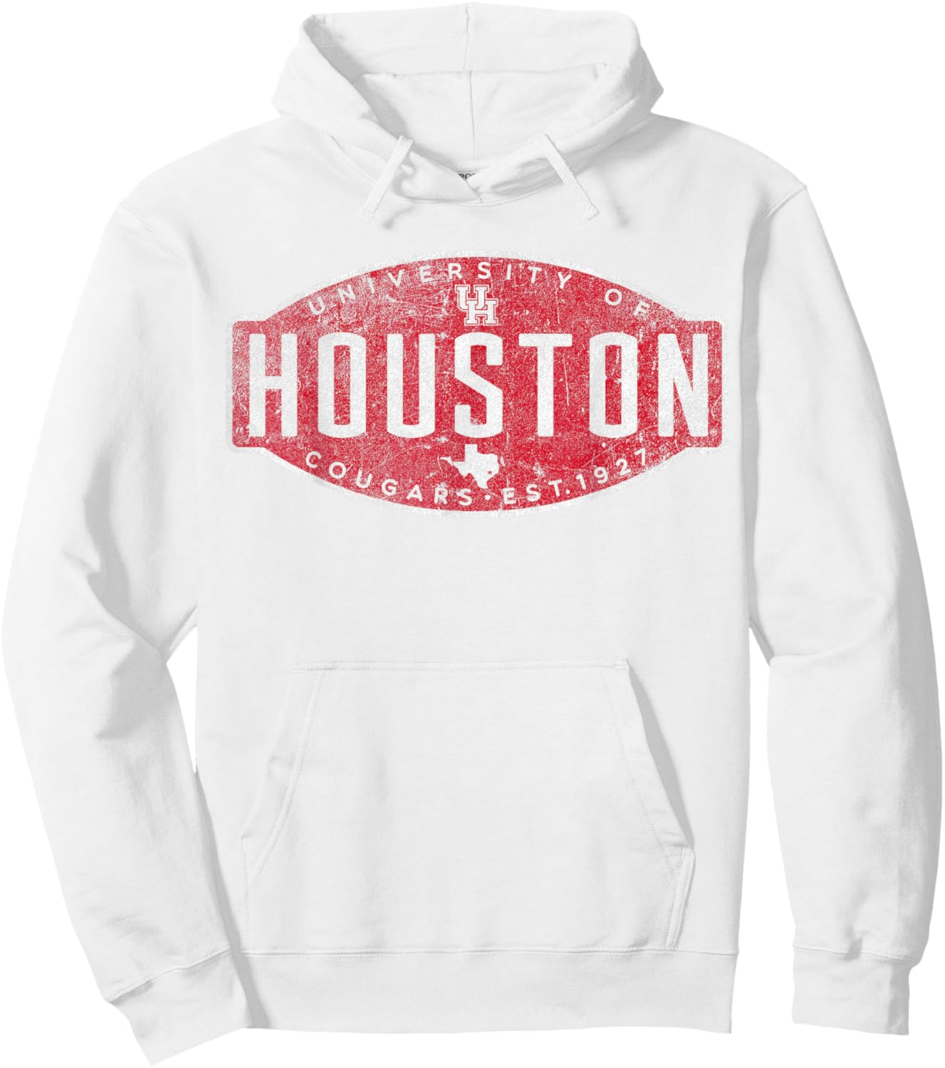 University of Houston | Houston Blue Collection Patch Logo Hoodie - Hoodie | White