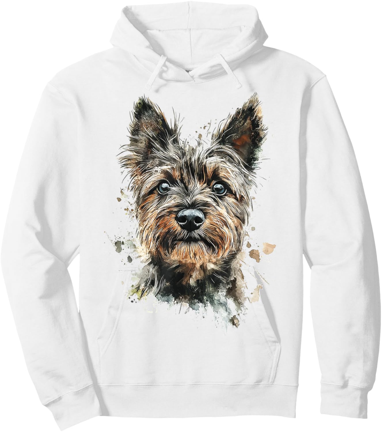 Cairn Terrier Dog Motif Pet Artwork Cairn Terrier Men Women Kids Hoodie - Hoodie | White