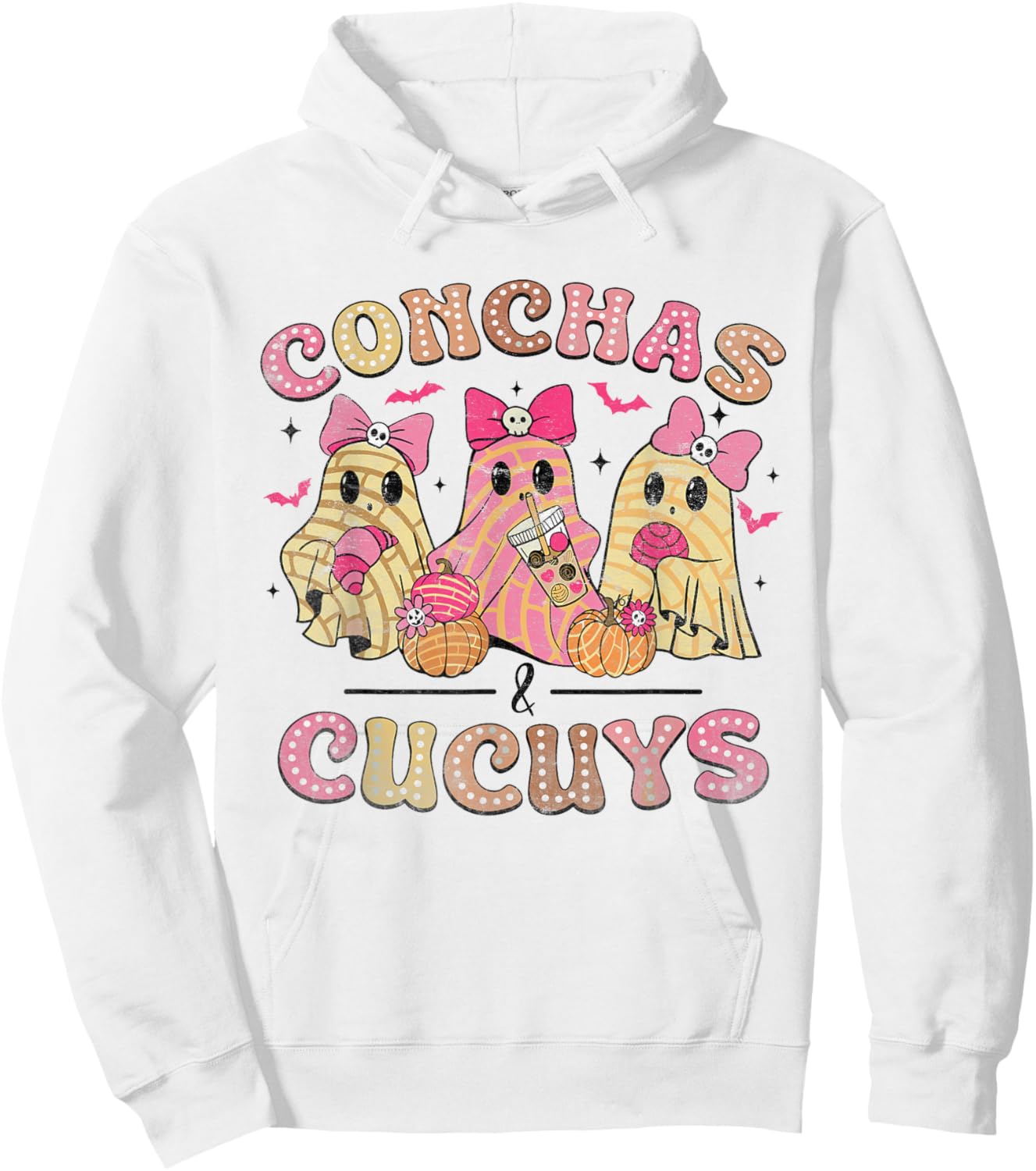 Pantasmas Conchas And Cucuys Mexican Halloween Costume Hoodie - Hoodie | White