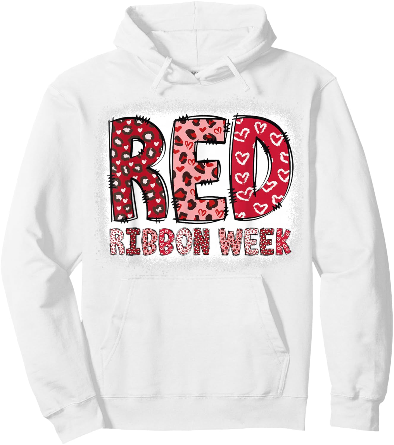 Red Ribbon Week Hoodie - Hoodie | White