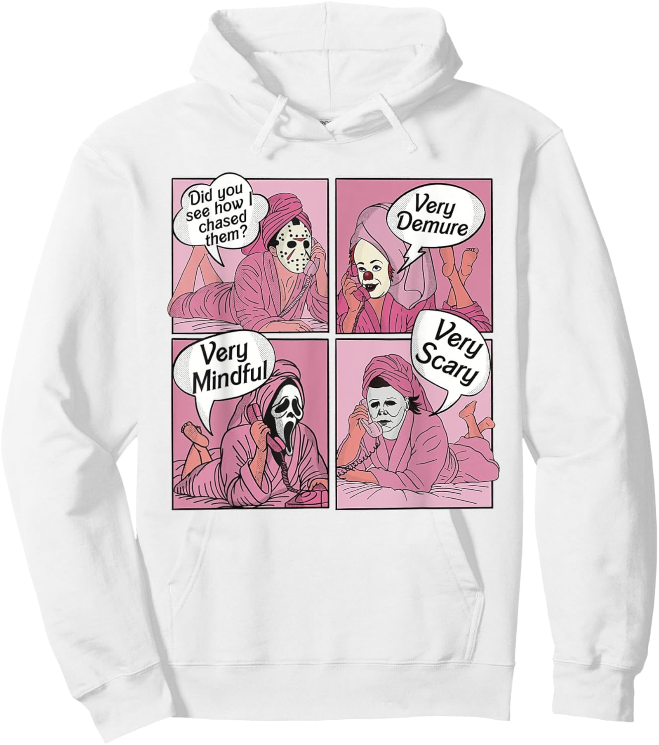 Very demure Cute Ghost Halloween Humorous saying fall Hoodie - Hoodie | White