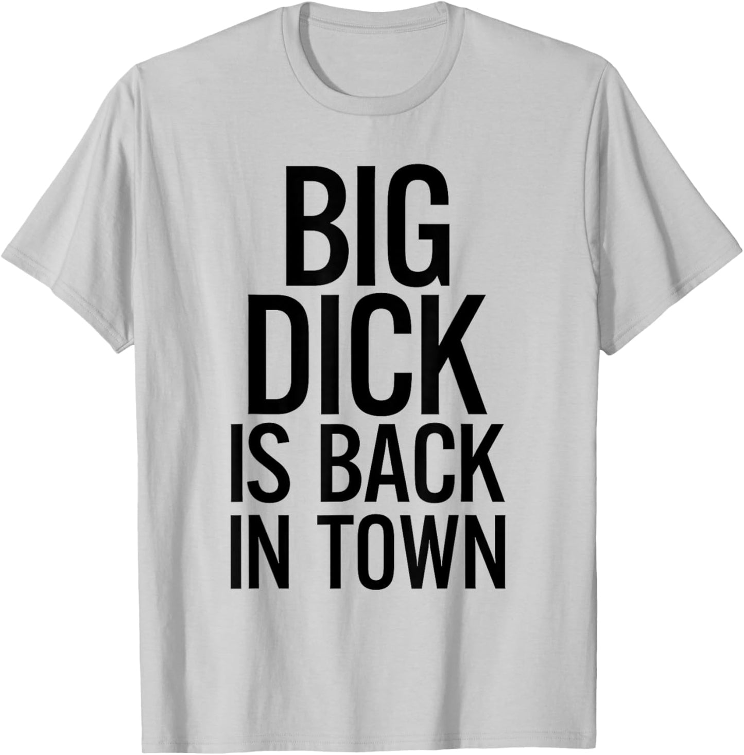 Big Dick Is Back In Town Funny Humor Sarcasm T-Shirt - T-Shirt | Ash