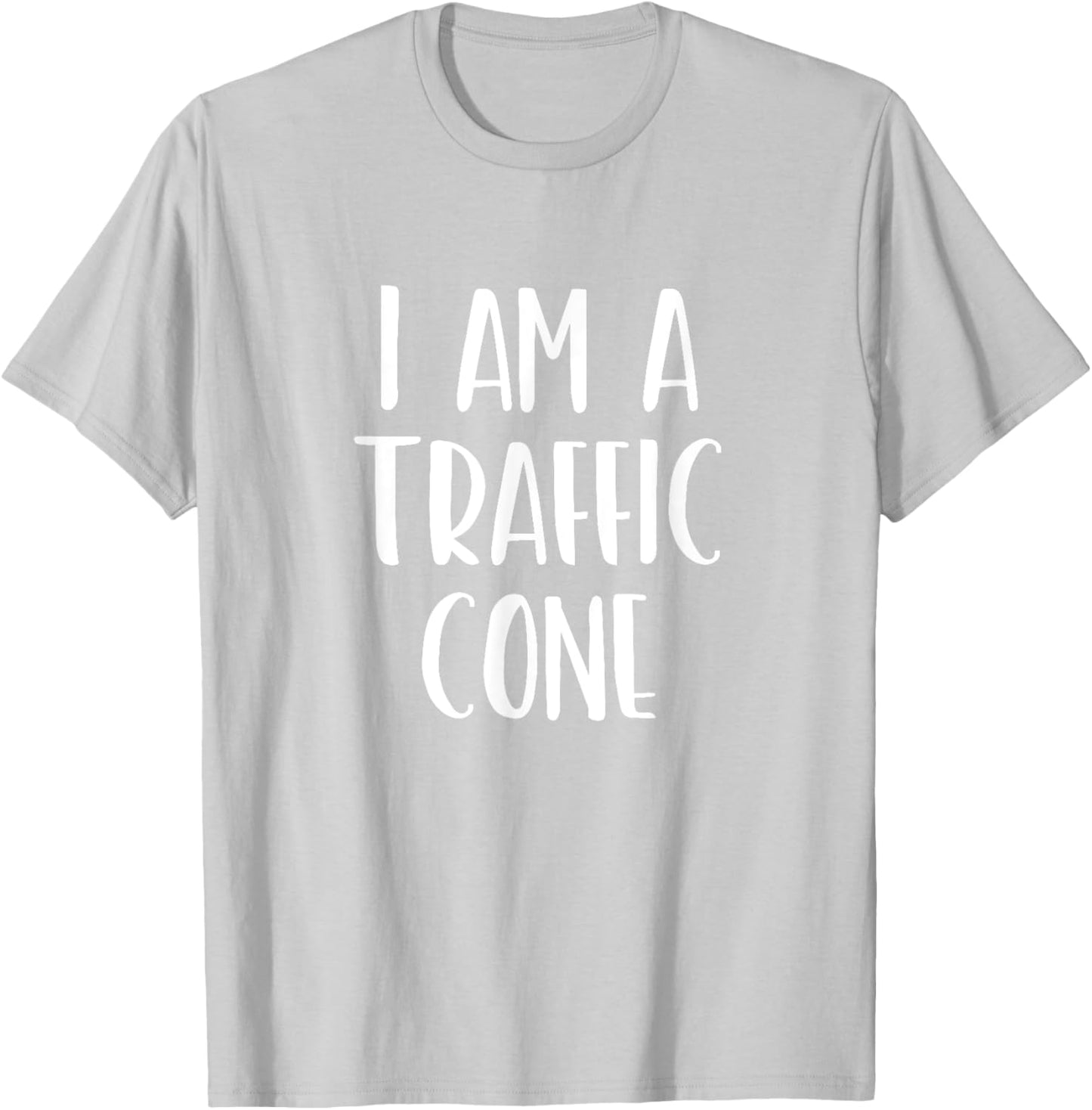 I Am A Traffic Cone Halloween I'm Simple Costume Easy Funny T-Shirt - T-Shirt | Ash