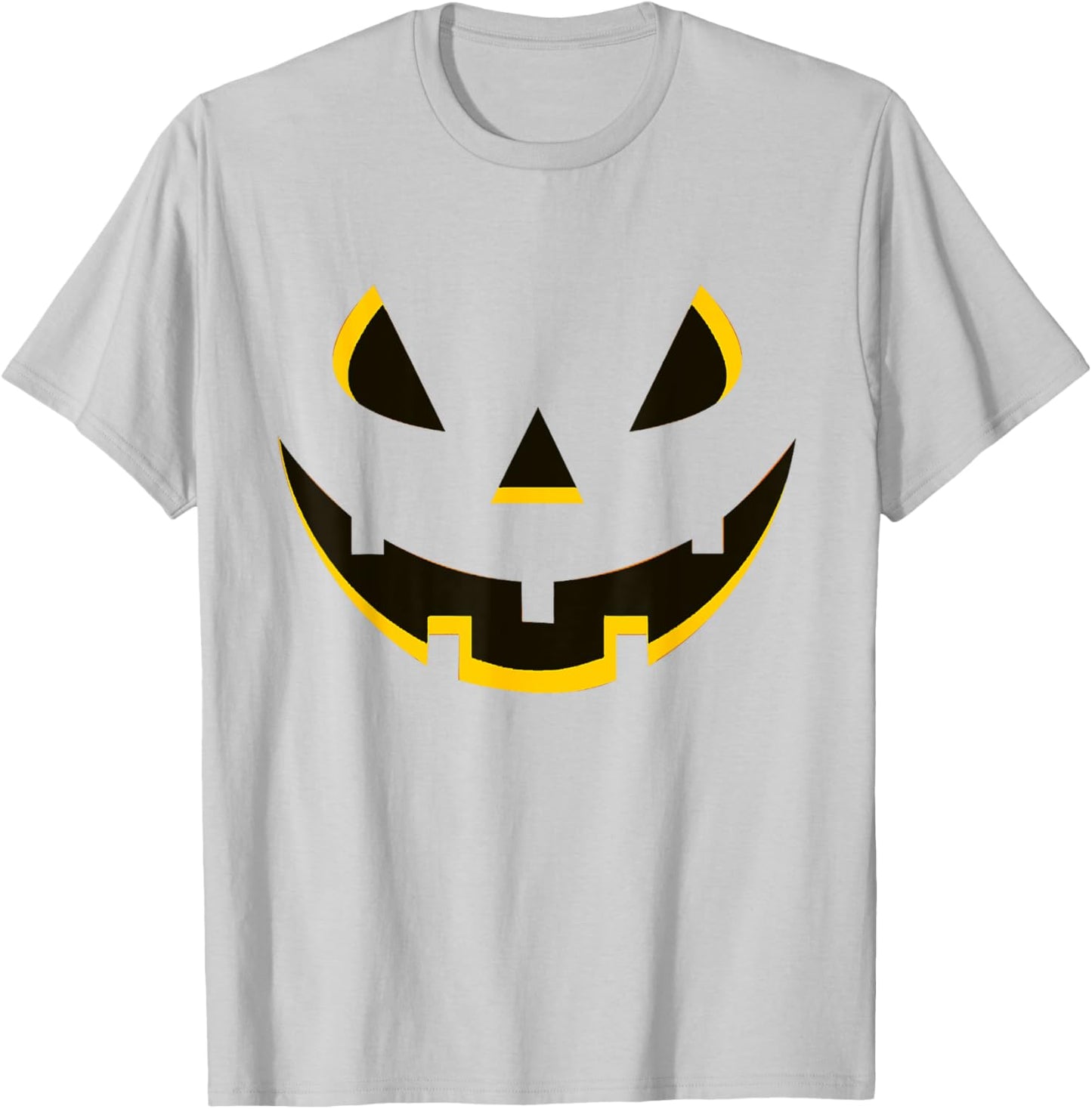 Funny Simple Lazy Halloween Pumpkin Face Costume Men Women T-Shirt - T-Shirt | Ash