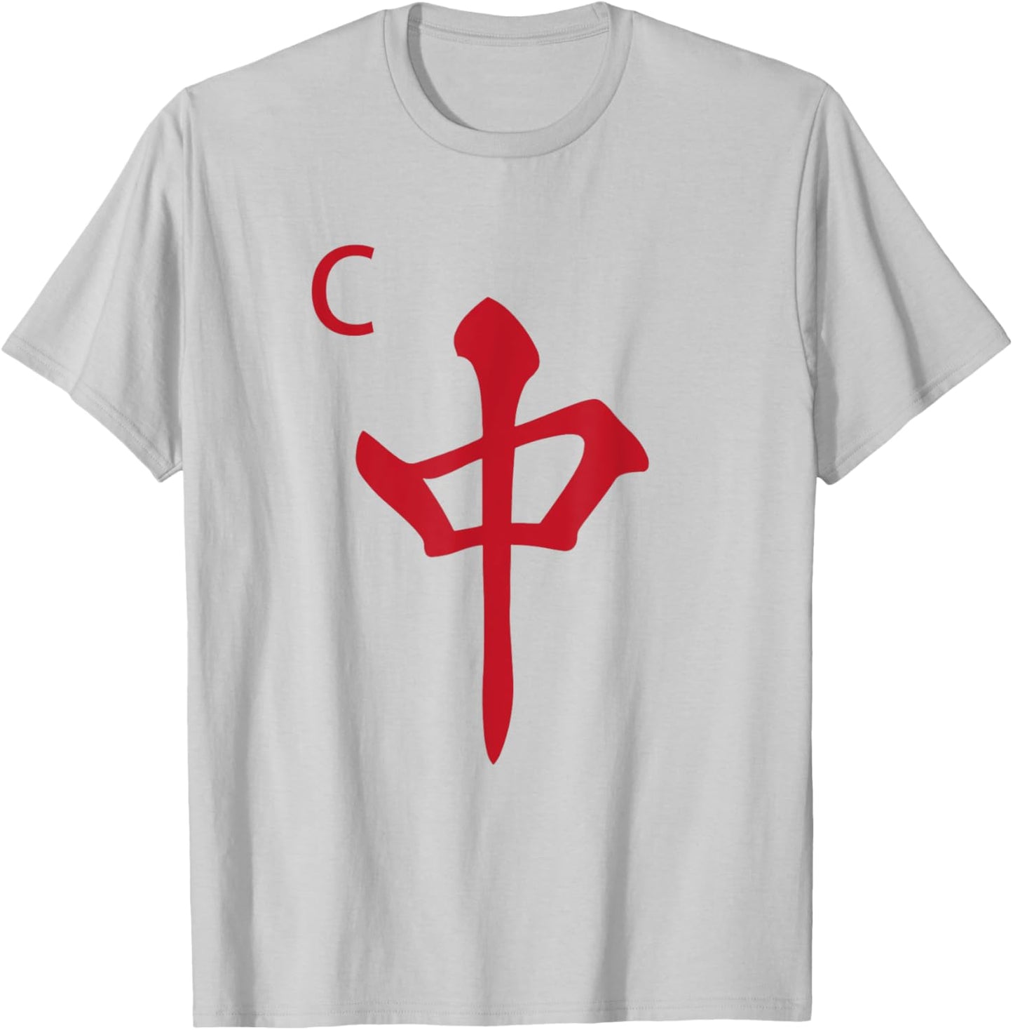 Chinese Mah Jong Red Dragon Tile Mahjong Costume T-Shirt - T-Shirt | Ash