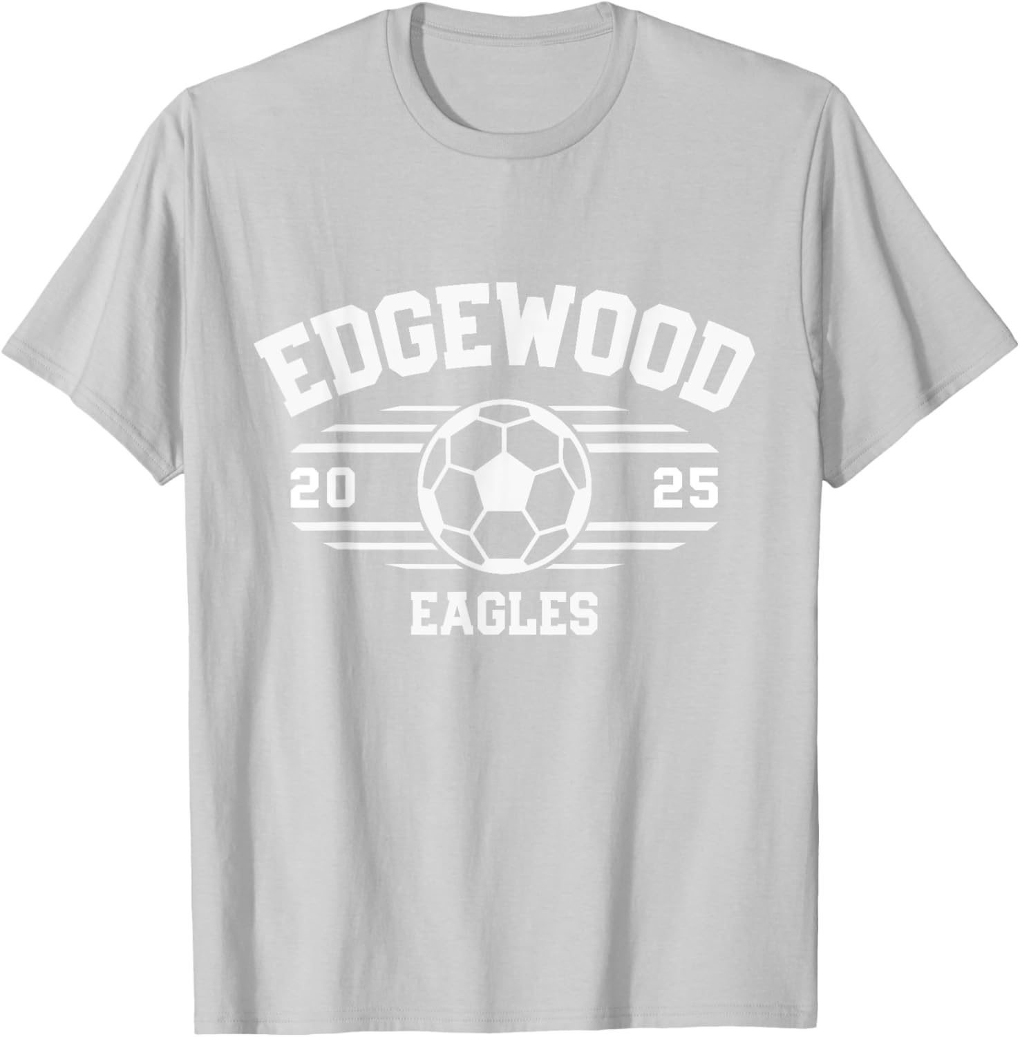 Edgewood Eagles Soccer Ball 2025 T-Shirt - T-Shirt | Ash