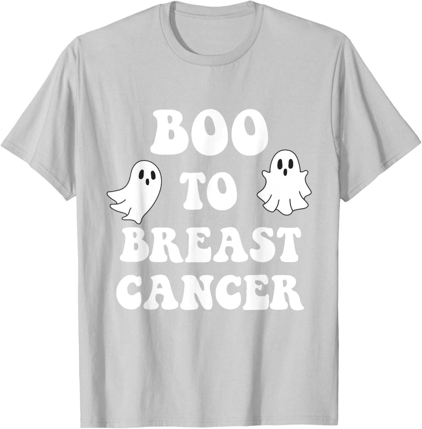 Boo to Breast Cancer Awareness Month Pink Ribbon Women T-Shirt - T-Shirt | Ash