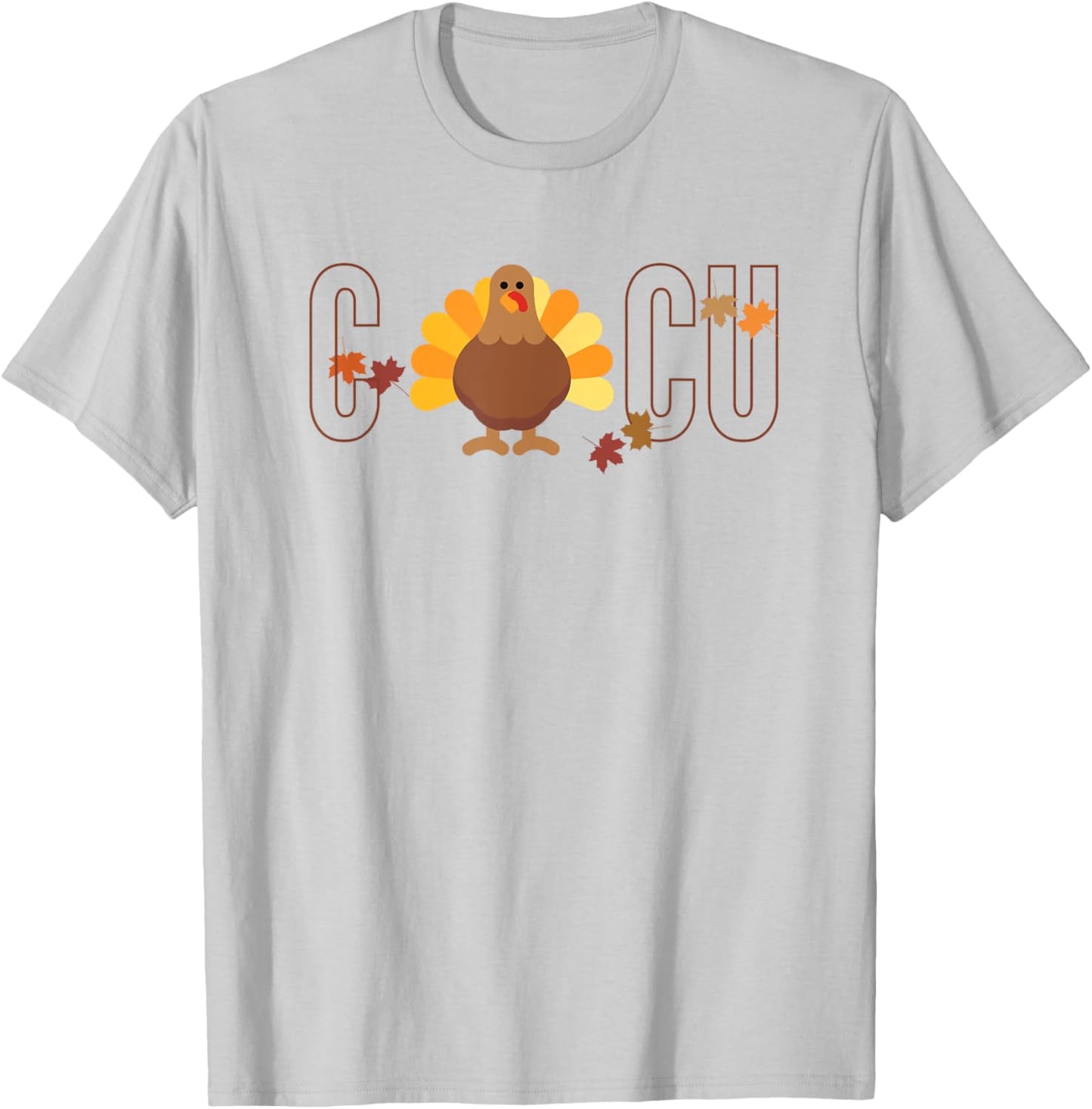 CICU Nurse Fall Cardiac Intensive Care Unit Thanksgiving T-Shirt - T-Shirt | Ash