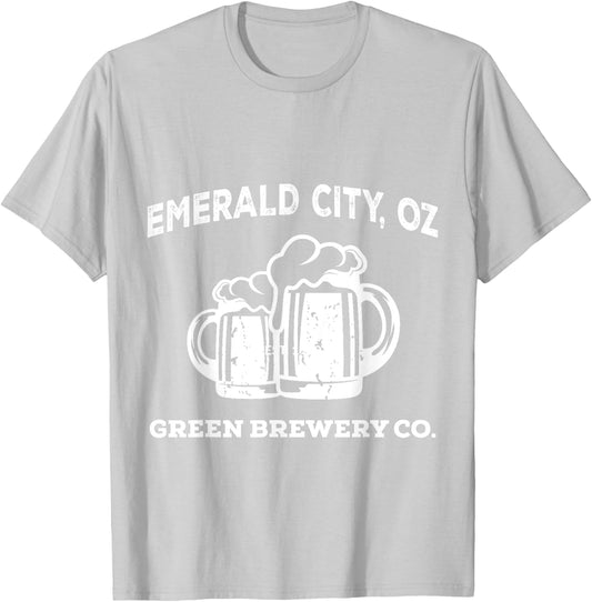 Wizard of Oz Emerald City Brewery Costume Halloween Adult T-Shirt - T-Shirt | Ash