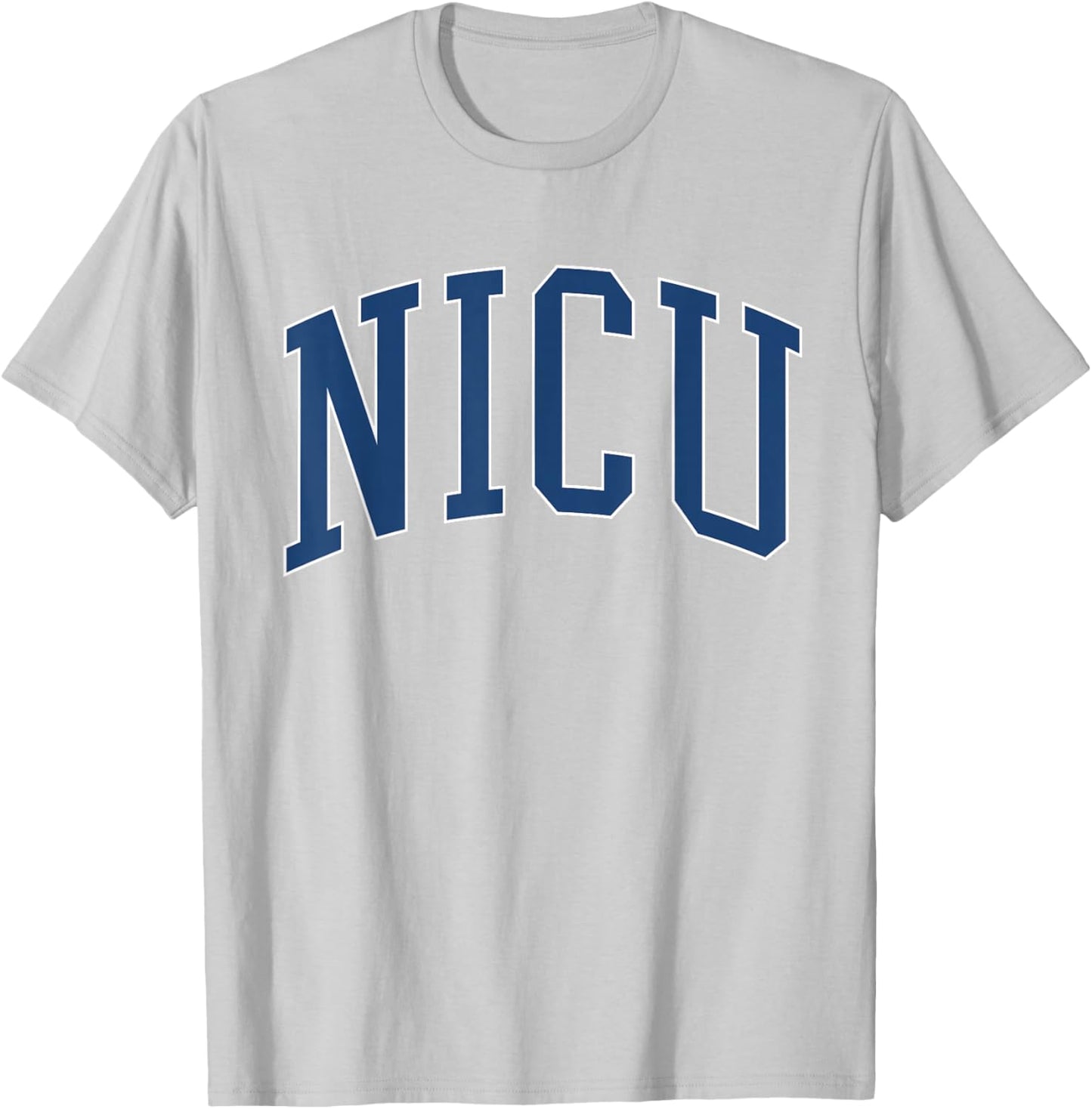 NICU Nurse Vintage Collegiate Blue T-Shirt - T-Shirt | Ash