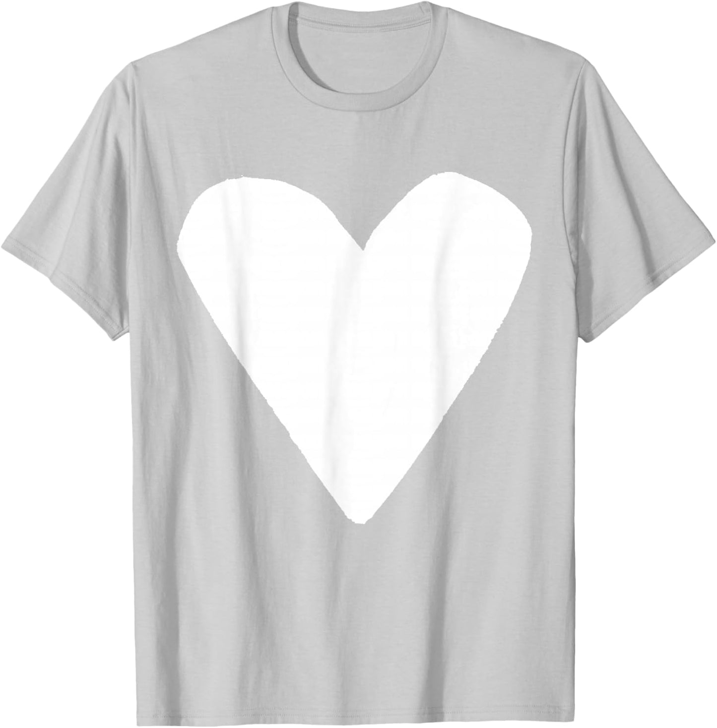 White Heart Pink T-Shirt - T-Shirt | Ash