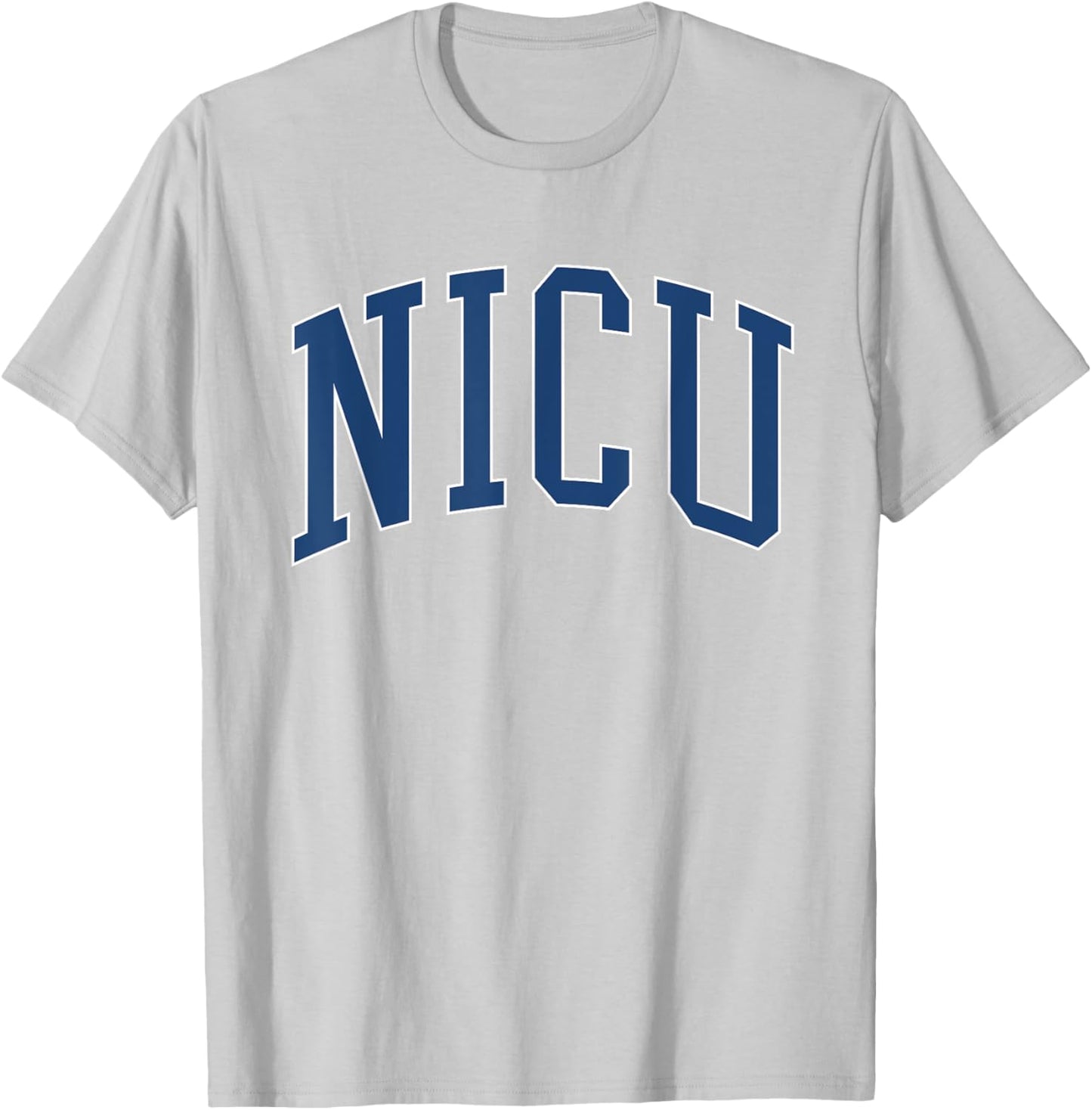NICU Nurse Vintage Collegiate Blue T-Shirt - T-Shirt | Ash