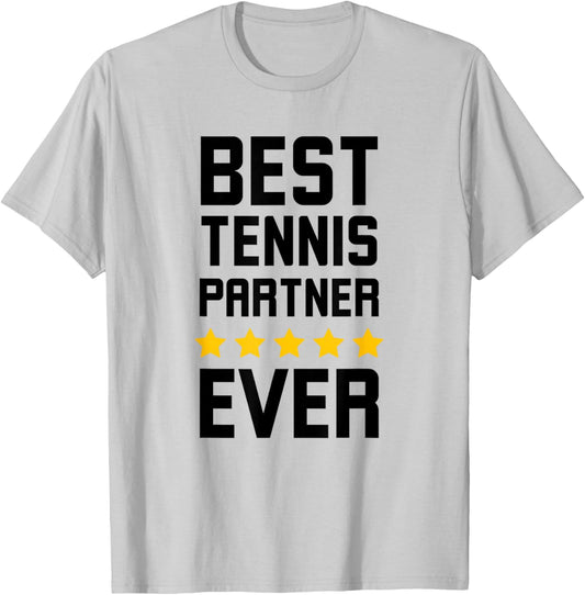 Best Tennis partner ever Tennis friend appreciation T-Shirt - T-Shirt | Ash